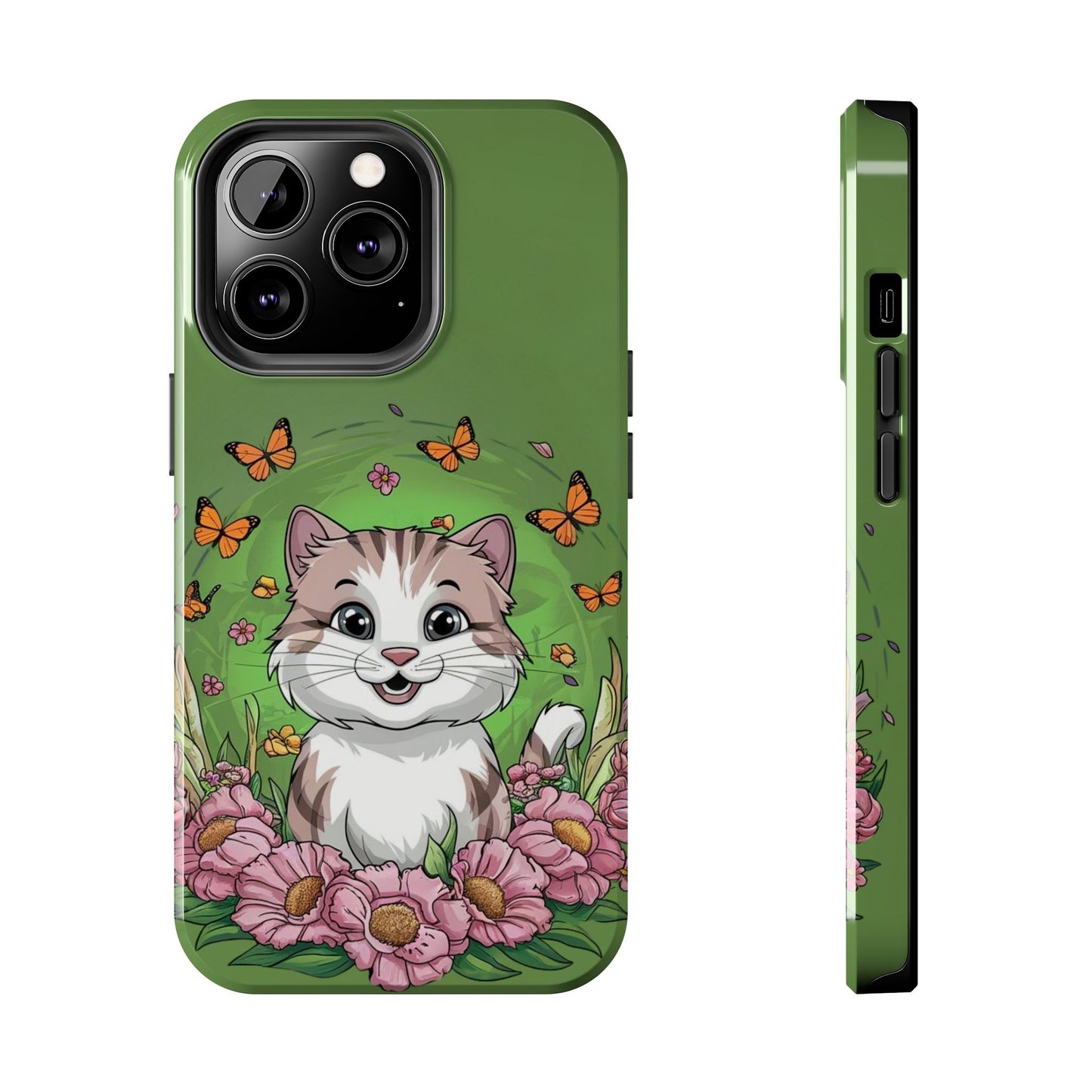 Green Mewsic Wireless Charging Support Tough Case