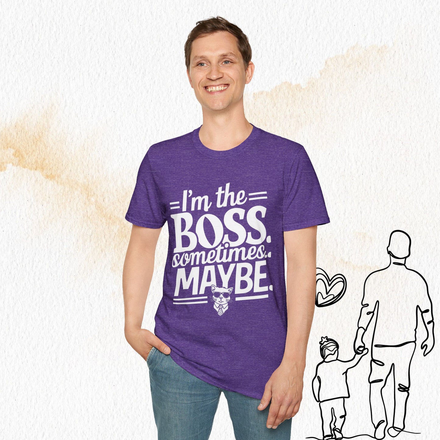 I am Boss Sometime I May Be Cotton Men Tshirt