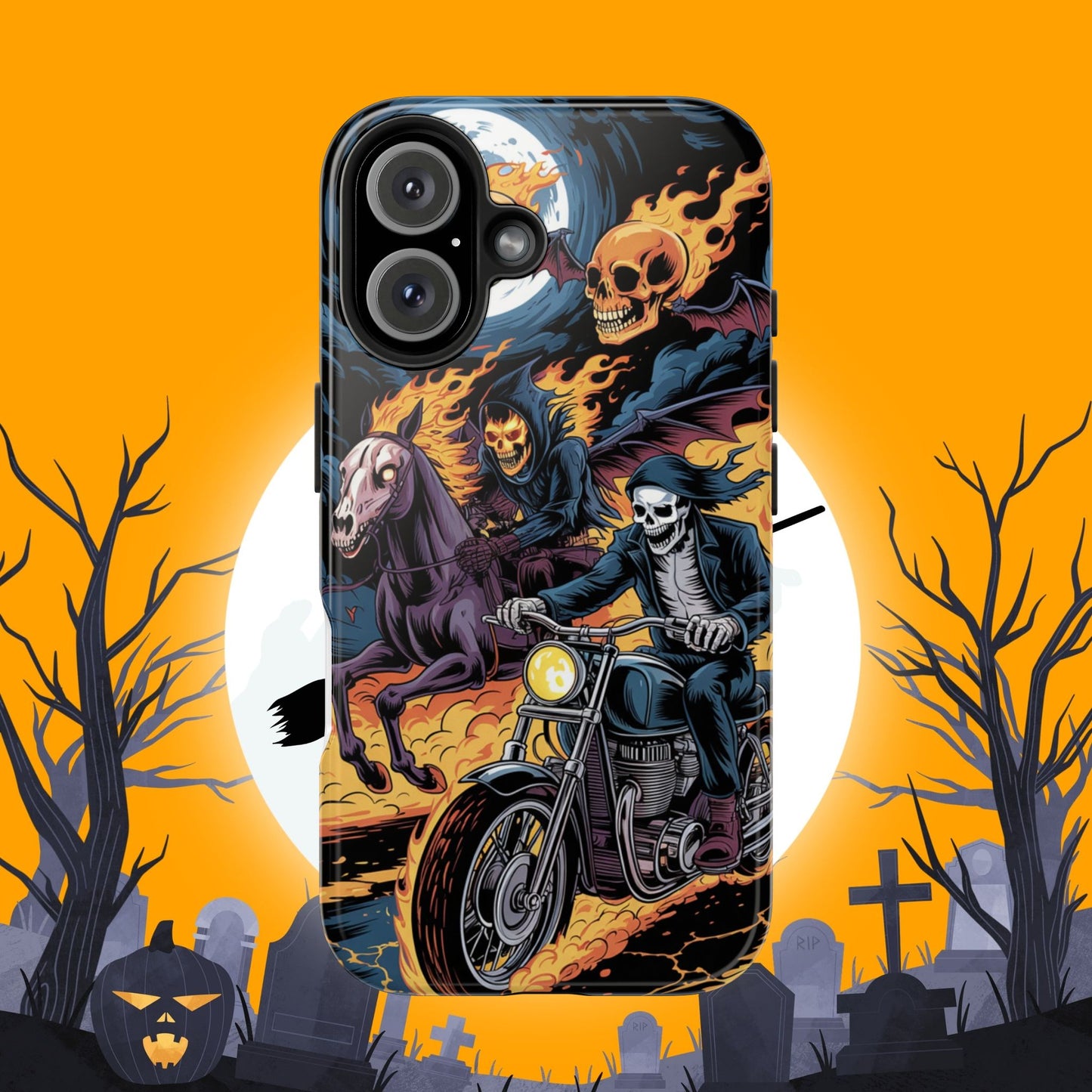 Ghost Riders Wireless Charging Support Tough Case