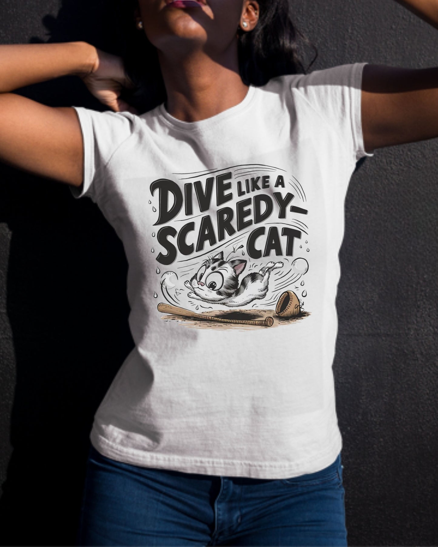 Dive Like Scaredy Cat Cotton Tshirt