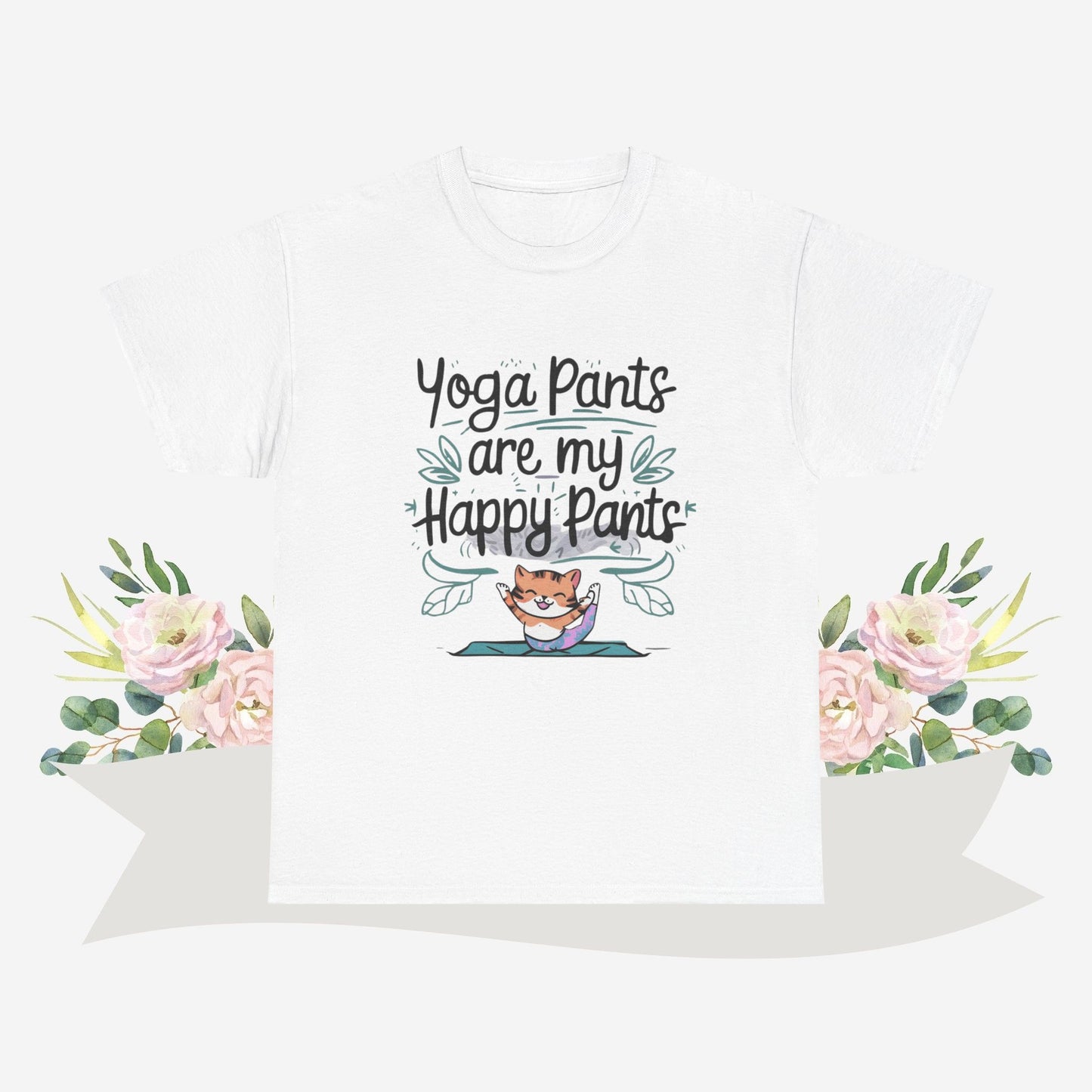 Yoga Pants Are My Happy Pants Cotton Tshirt