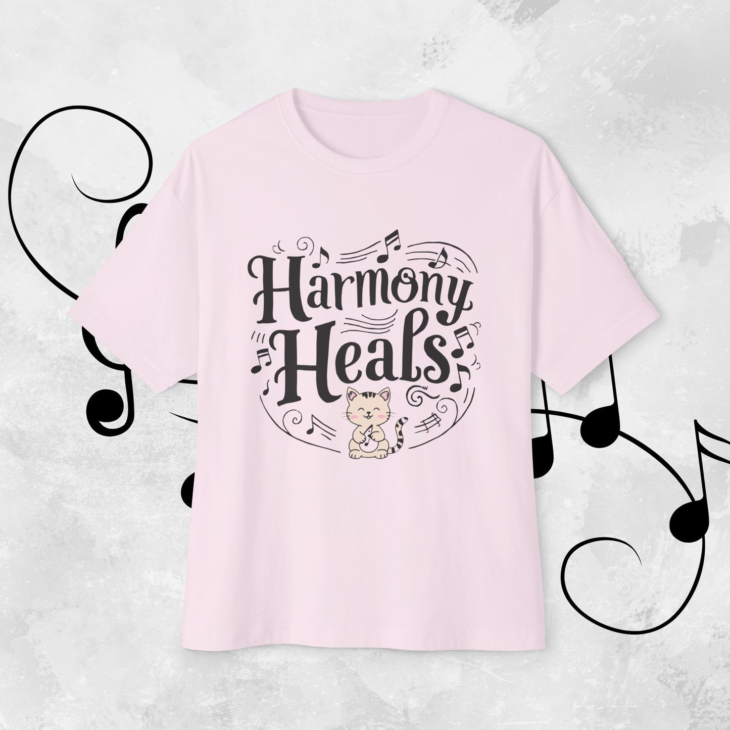 Harmony Heal Unisex Musiclover Oversized Boxy Tshirt