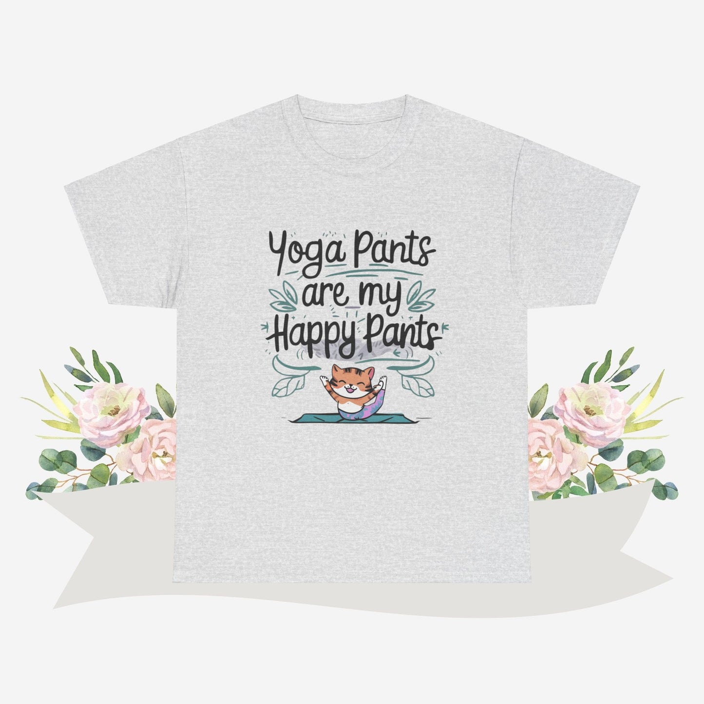 Yoga Pants Are My Happy Pants Cotton Tshirt