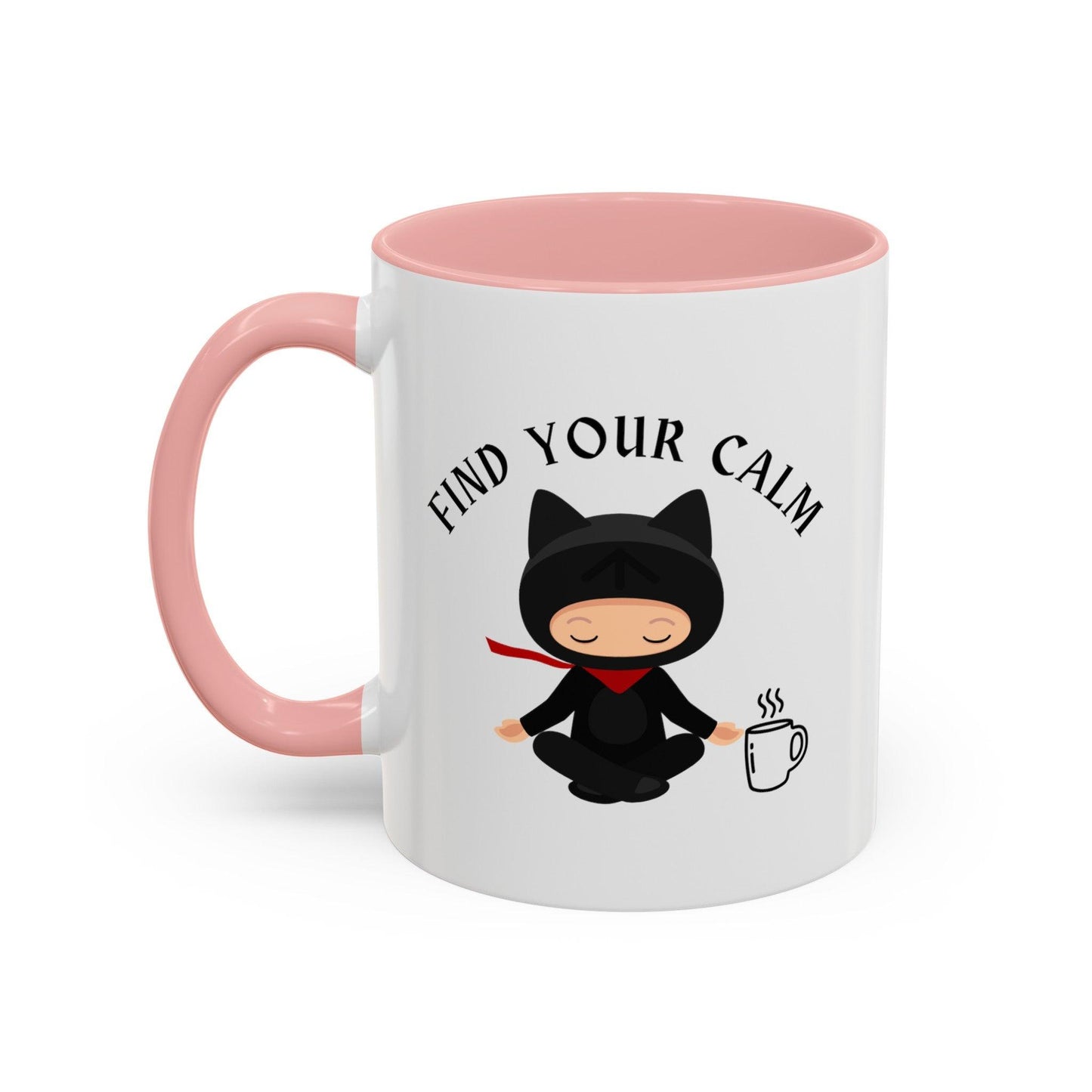 Billien Purrfect Sleep Printify 11 oz 11oz accent mug Coffee Mugs Holiday Picks Home & Living Kitchen Mugs Spring Essentials two tone White base