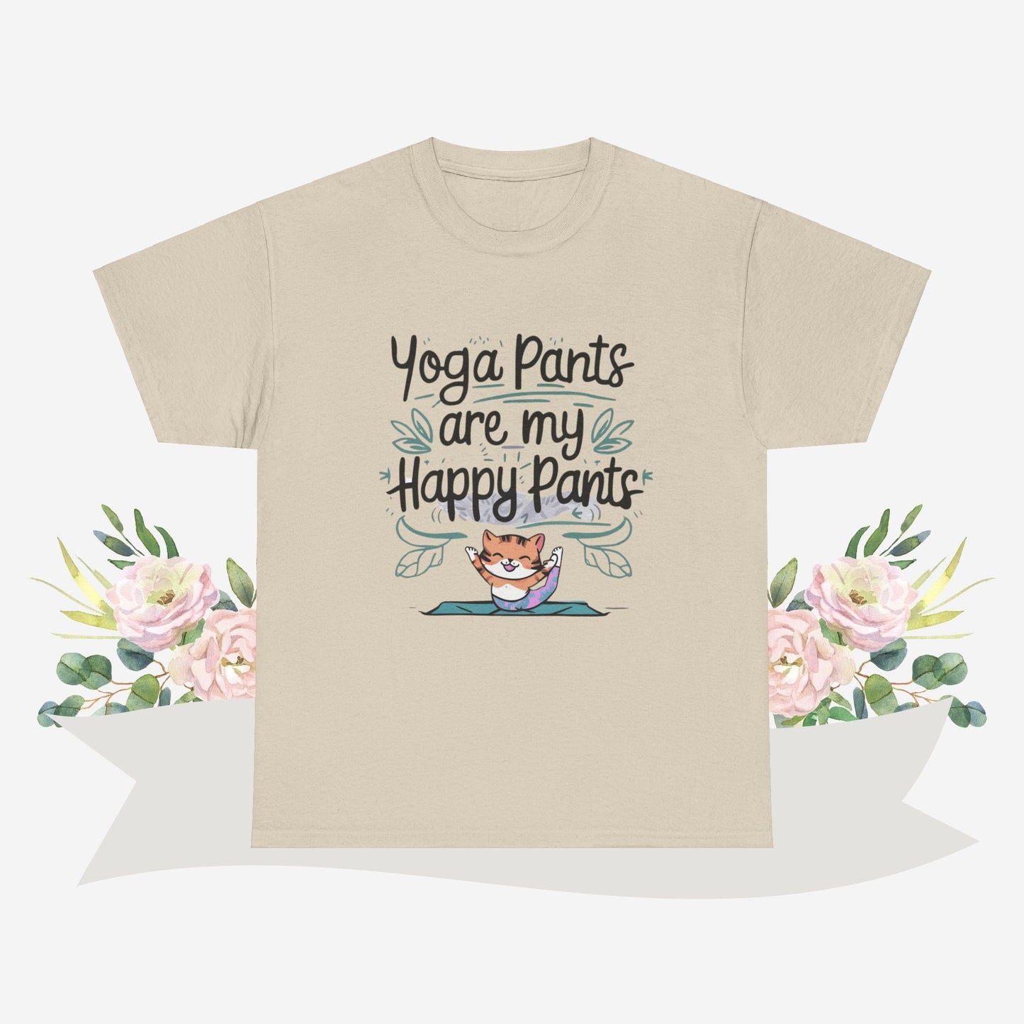 Yoga Pants Are My Happy Pants Cotton Tshirt
