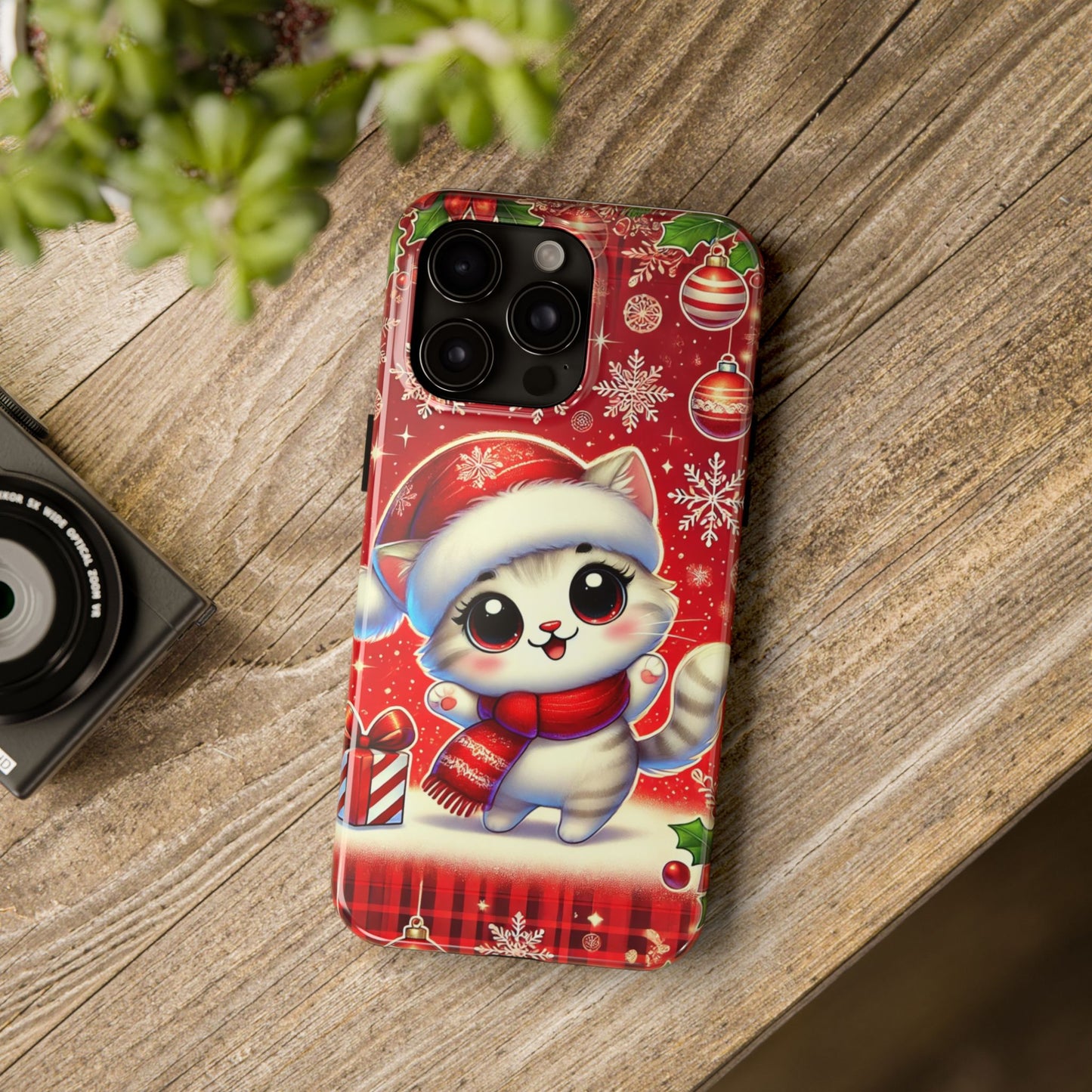 Merry Meows Wireless Charging Support Tough Case
