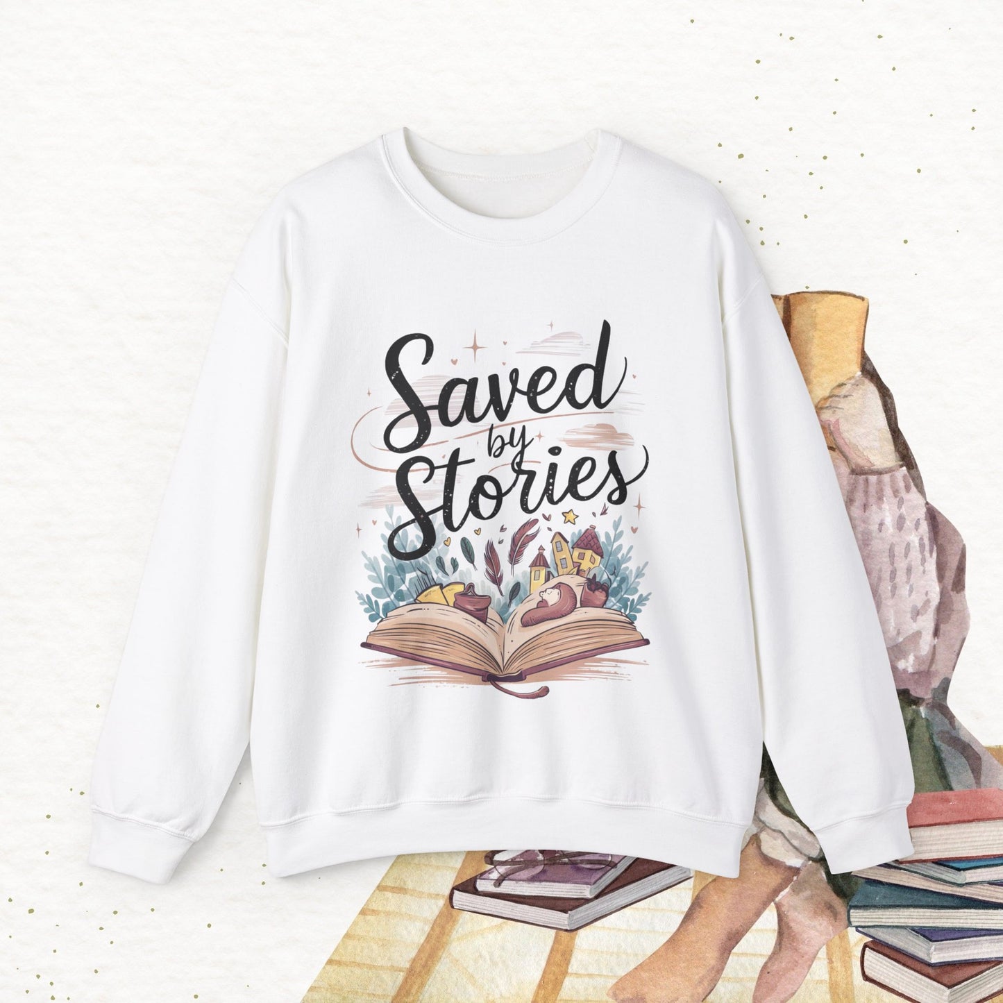 Saved By Stories Ultra Cotton Crewneck Sweatshirt