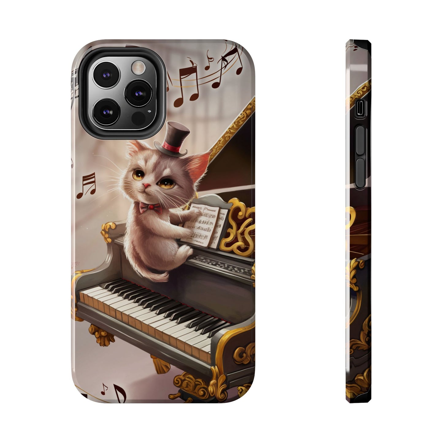 Meowsic Shield Wireless Charging Support Tough Case