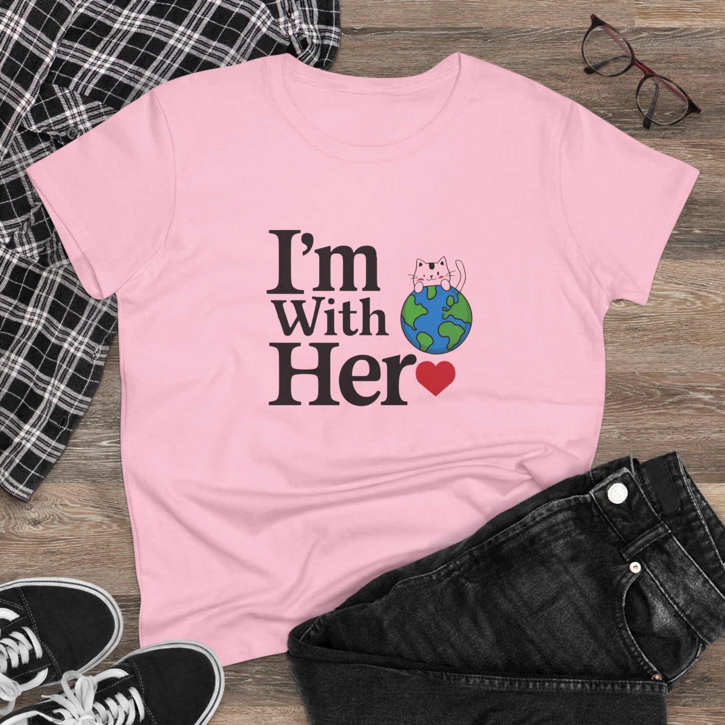 I am With Her Women Cotton Tees