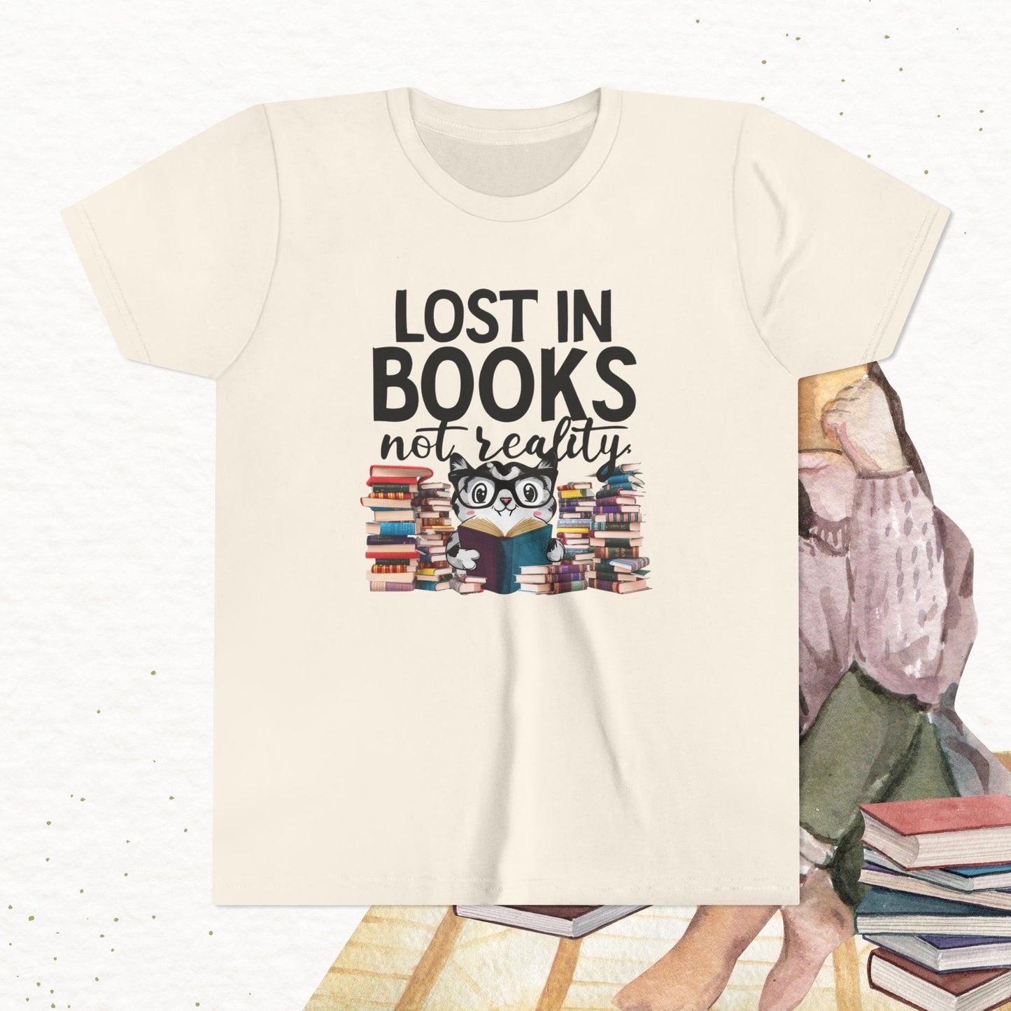 Lost In Book Youth Heavy Cotton T-Shirt