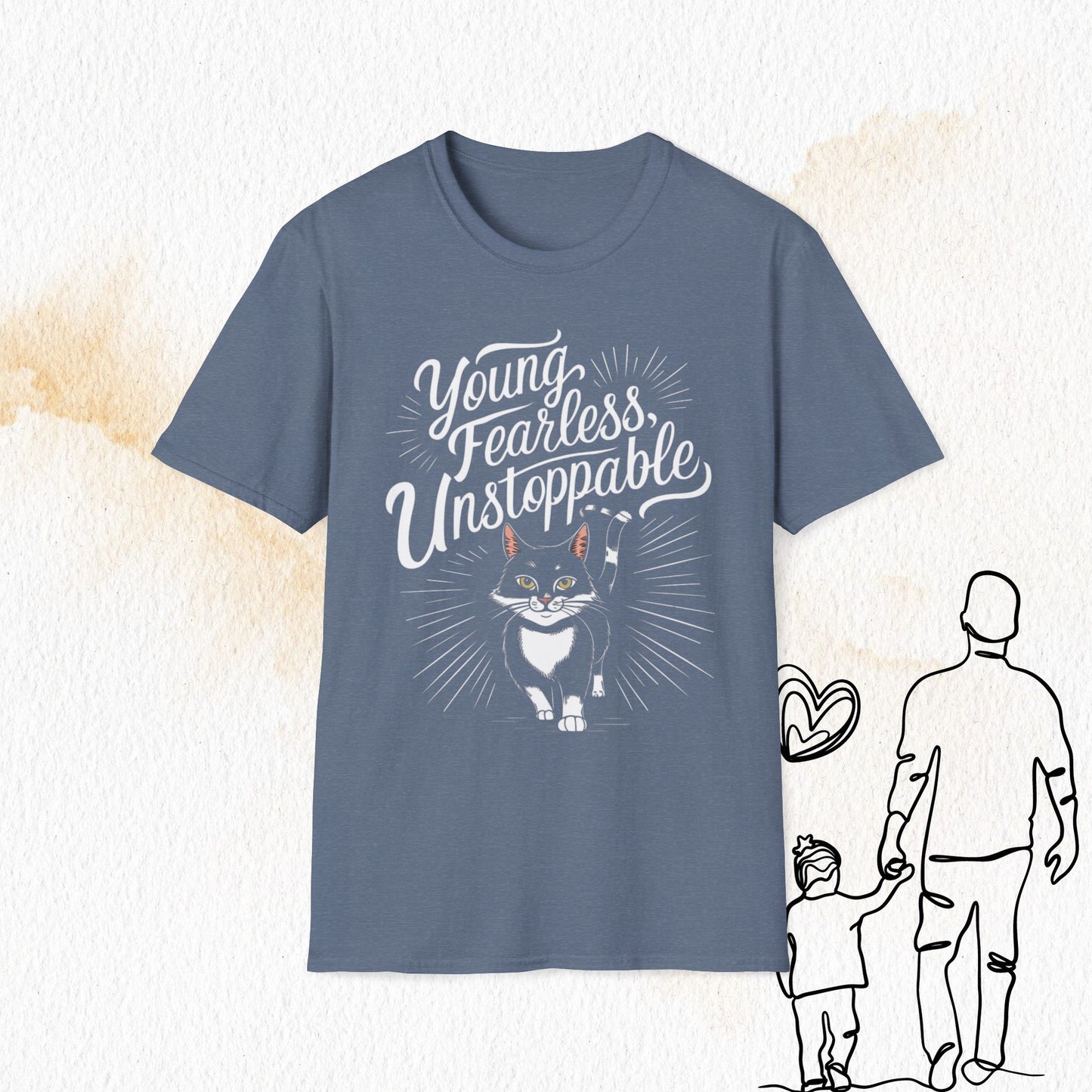 Young Fearless Unstoppable Crew Neck Cotton Men Tshirt