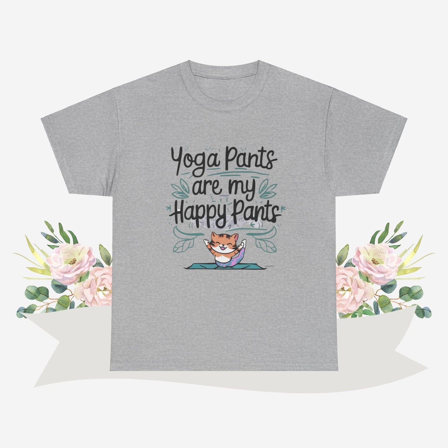 Yoga Pants Are My Happy Pants Cotton Tshirt