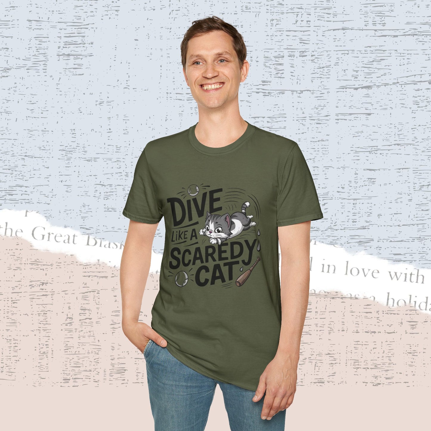Dive Like Scaredy Cotton Men Tee