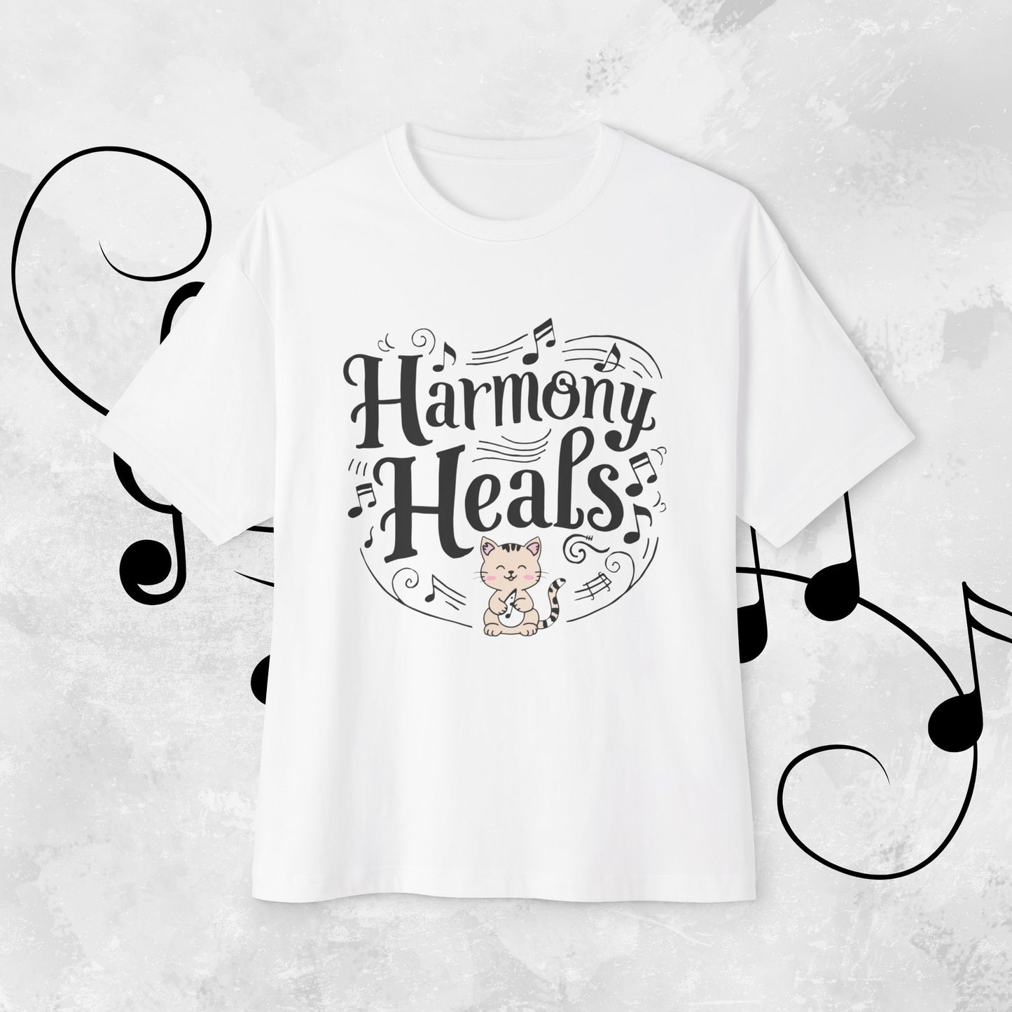 Harmony Heal Unisex Musiclover Oversized Boxy Tshirt