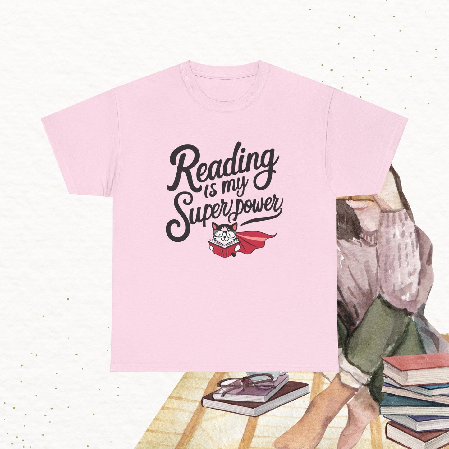 Reading Is My Superpower Cotton Tee
