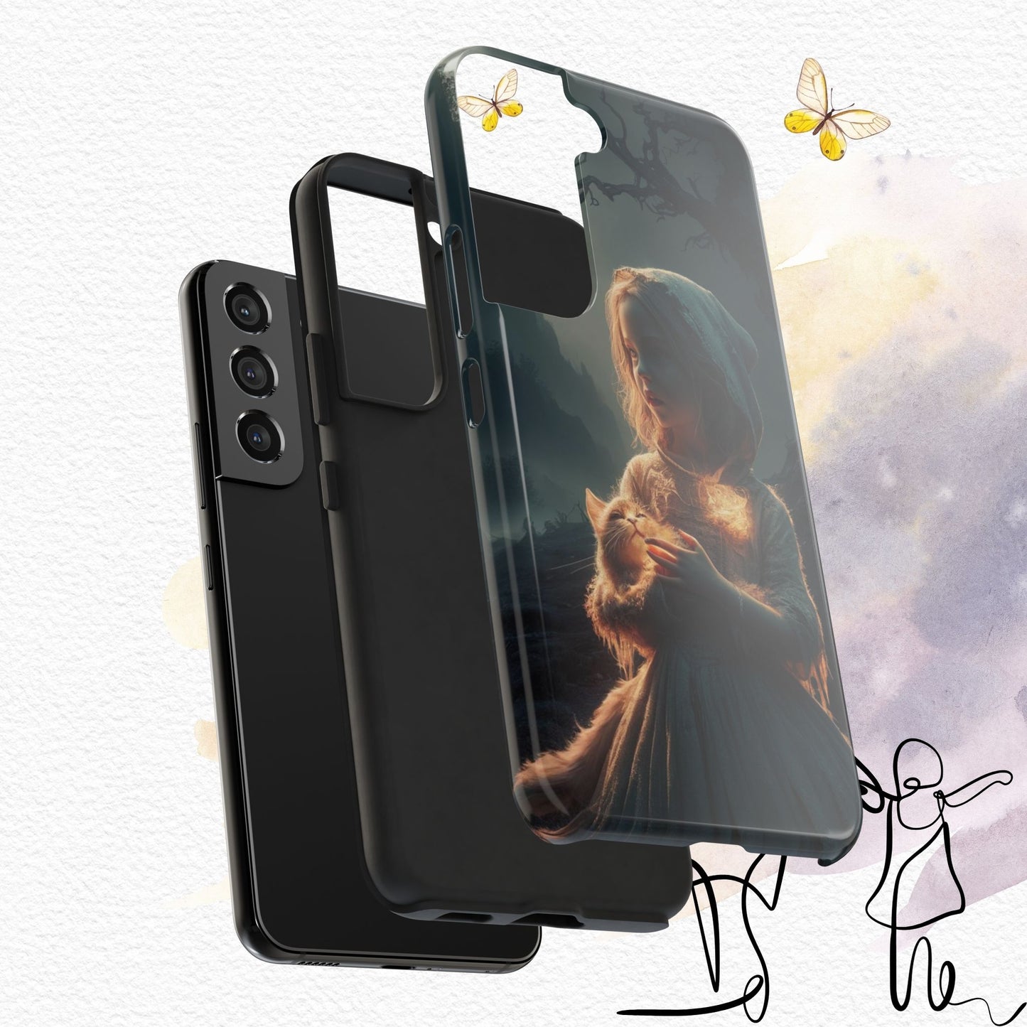 Glitter Guardian Wireless Charging Support Tough Case