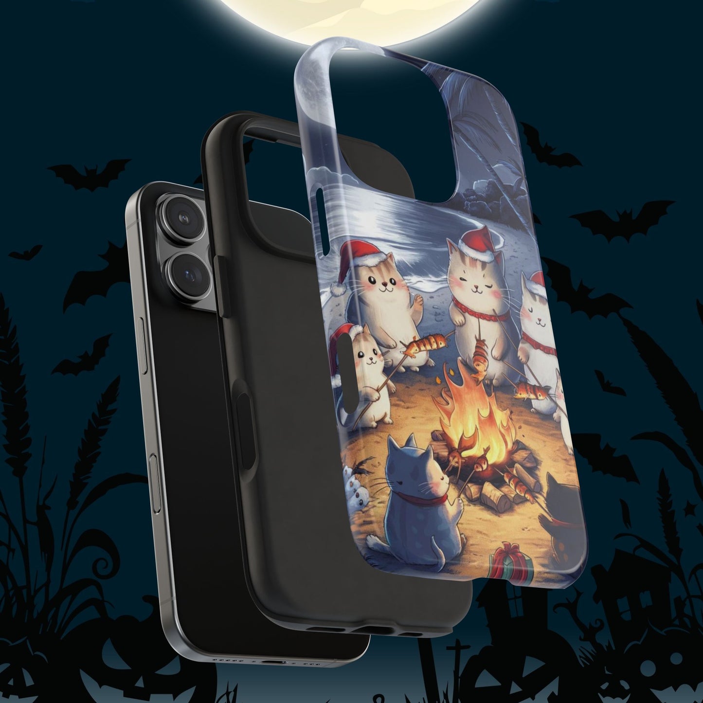 Meowmas Magic Wireless Charging Support Tough Case
