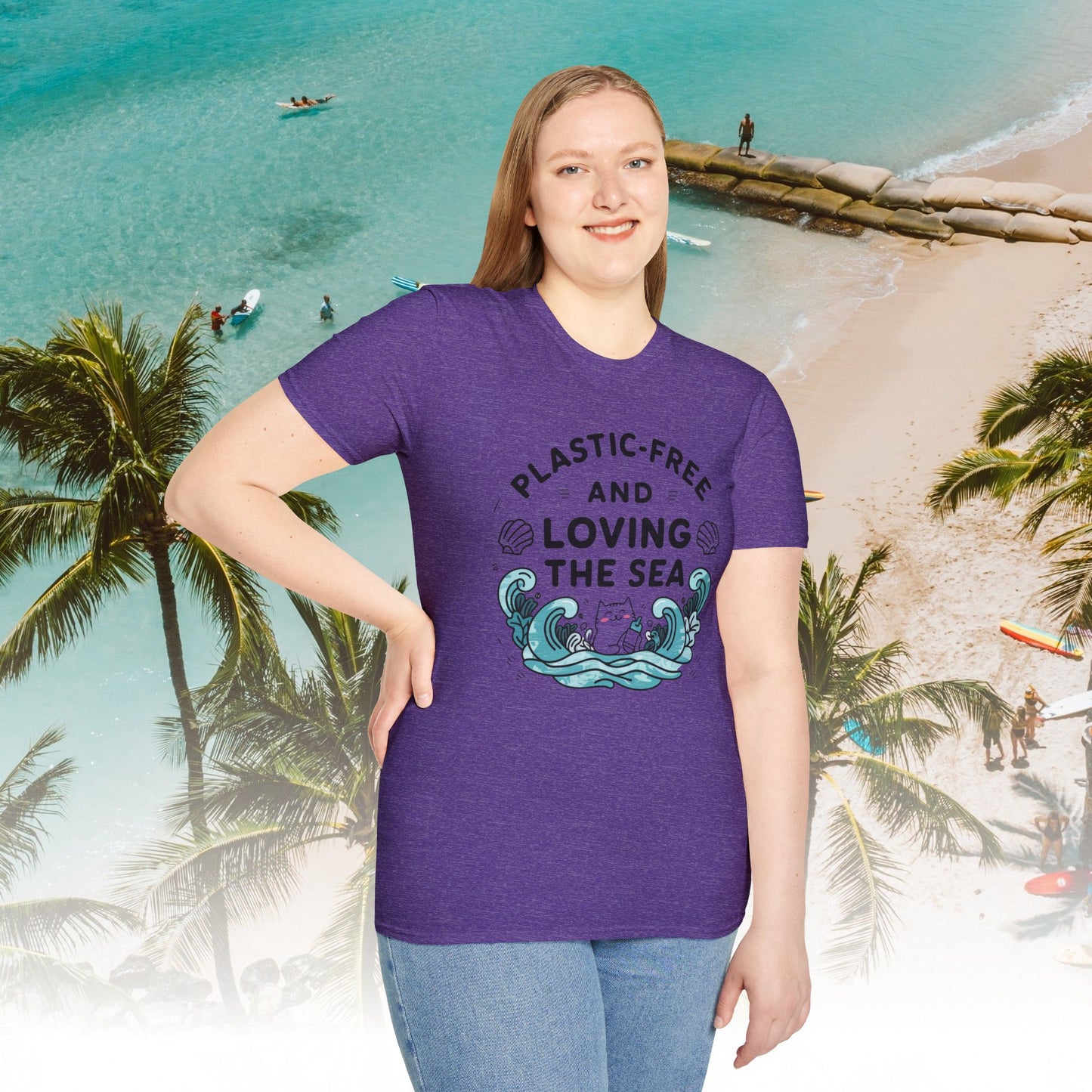 Plastic Free Ocean Cotton T-Shirt