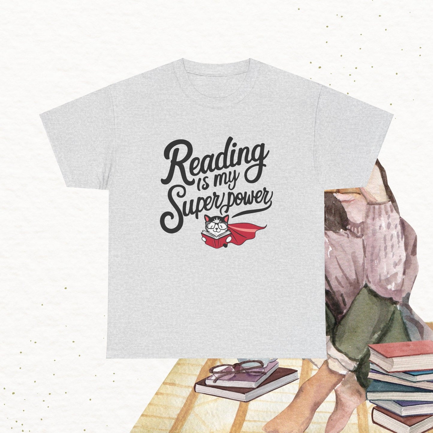 Reading Is My Superpower Cotton Tee