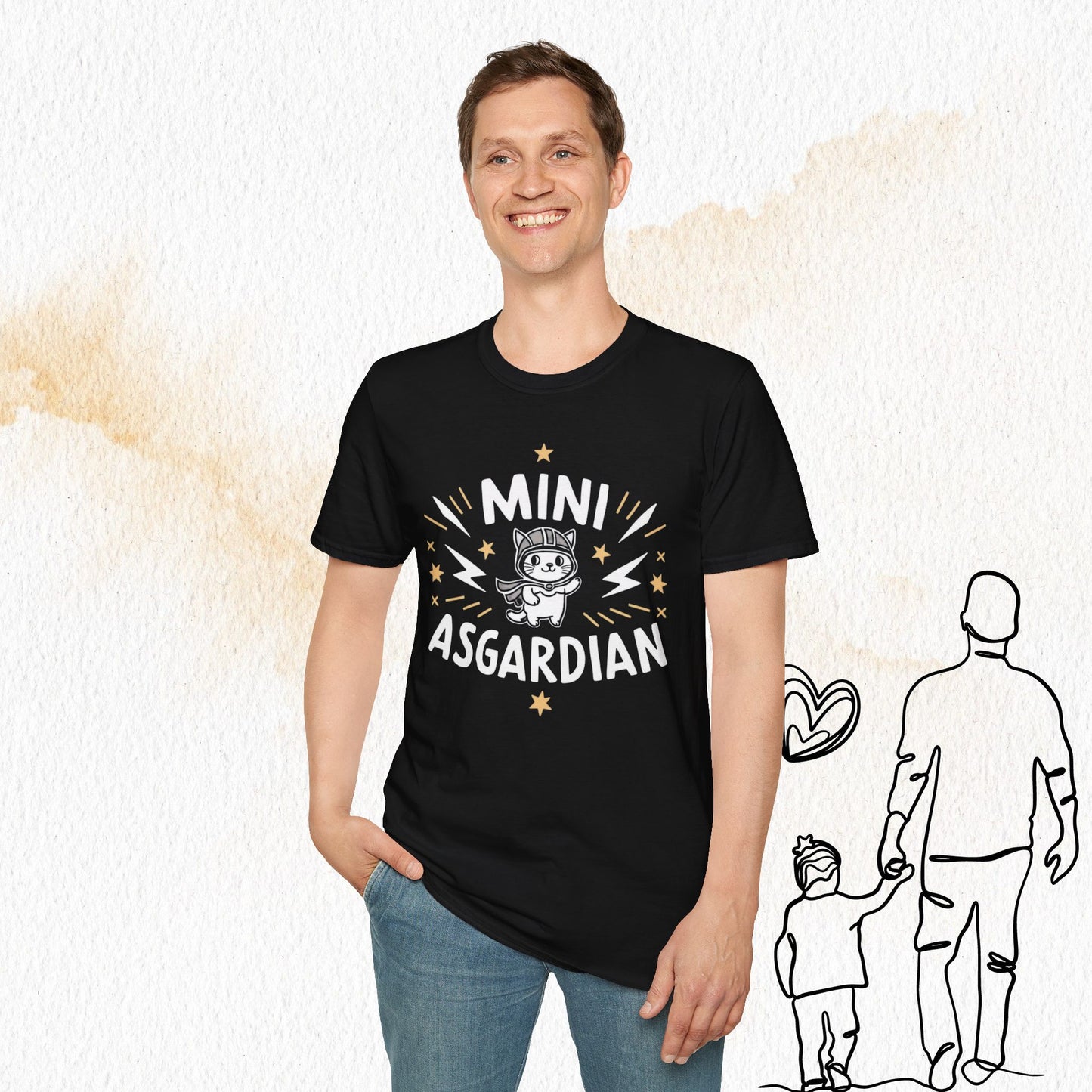Mini Asgardian Cotton Crew Neck Men Tshirt