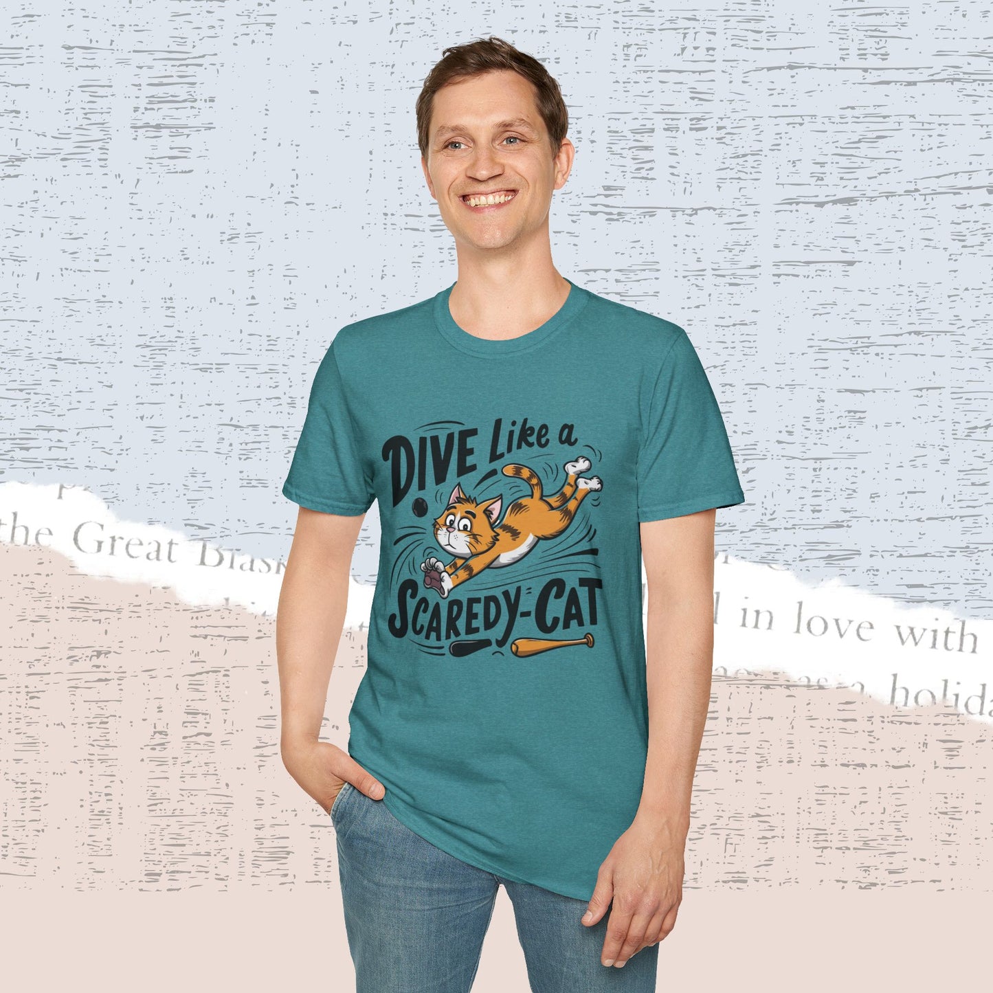 Dive Like Scaredy Cat Cotton Men Tee