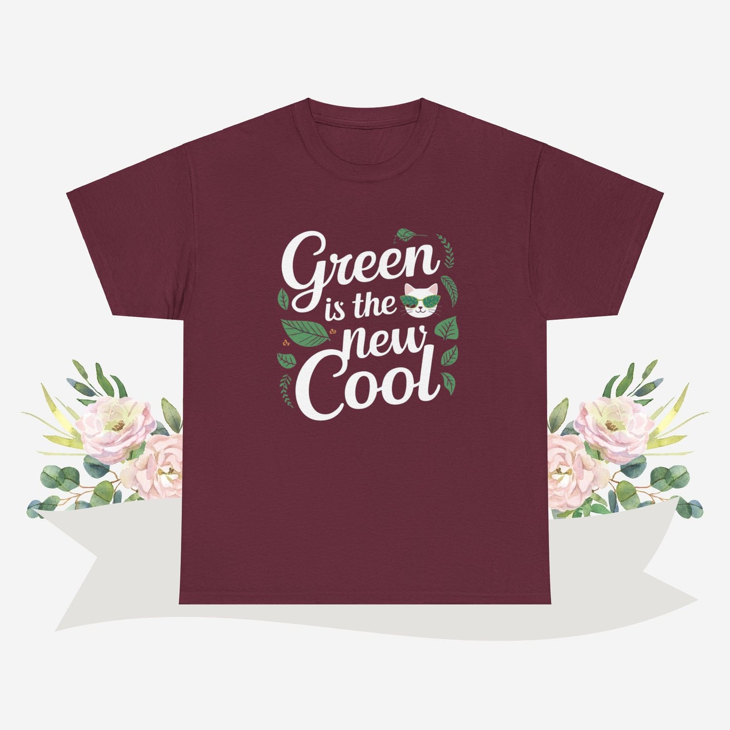 Green Is The New Cool Cotton Tshirts