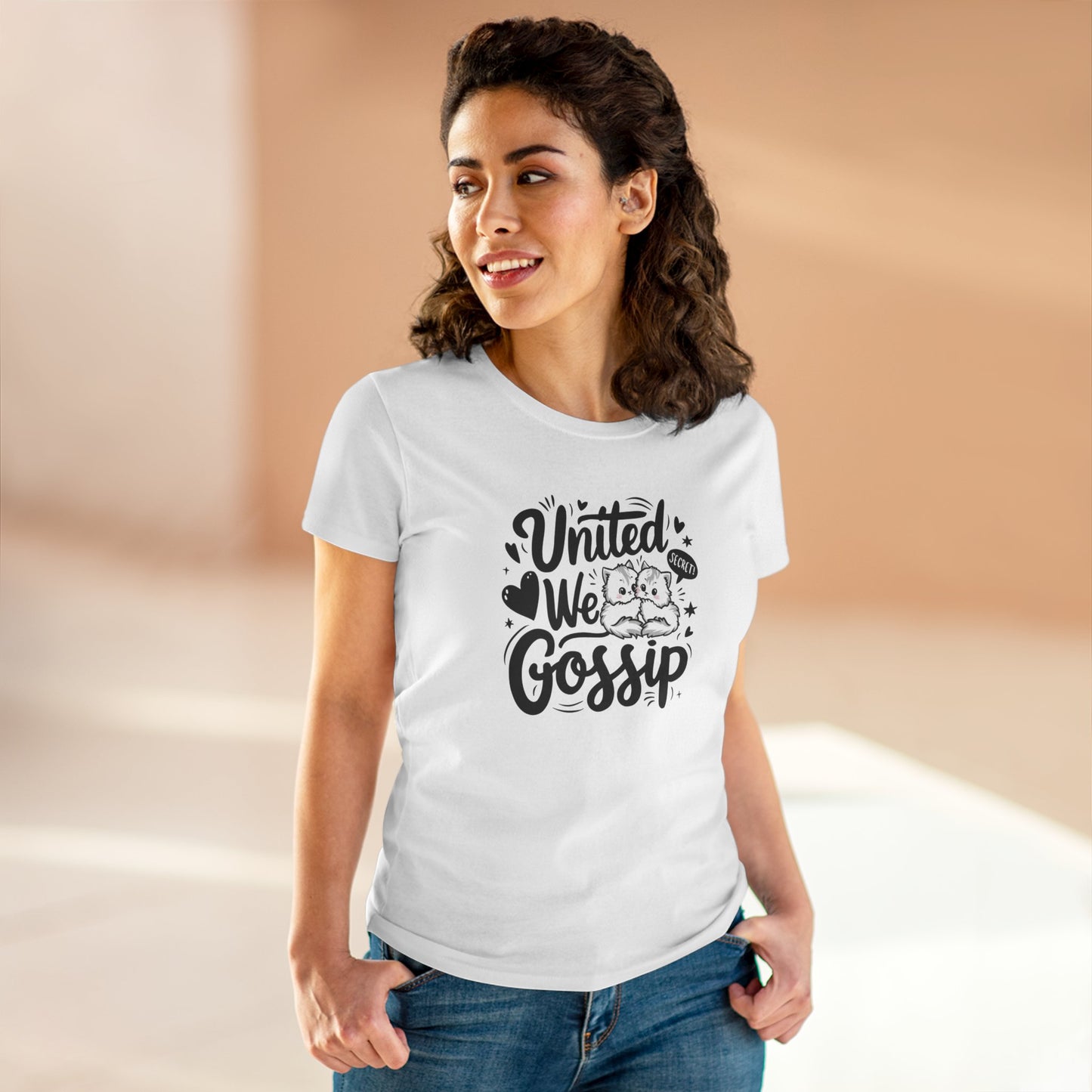 United We Gossip Women Cotton Tshirt