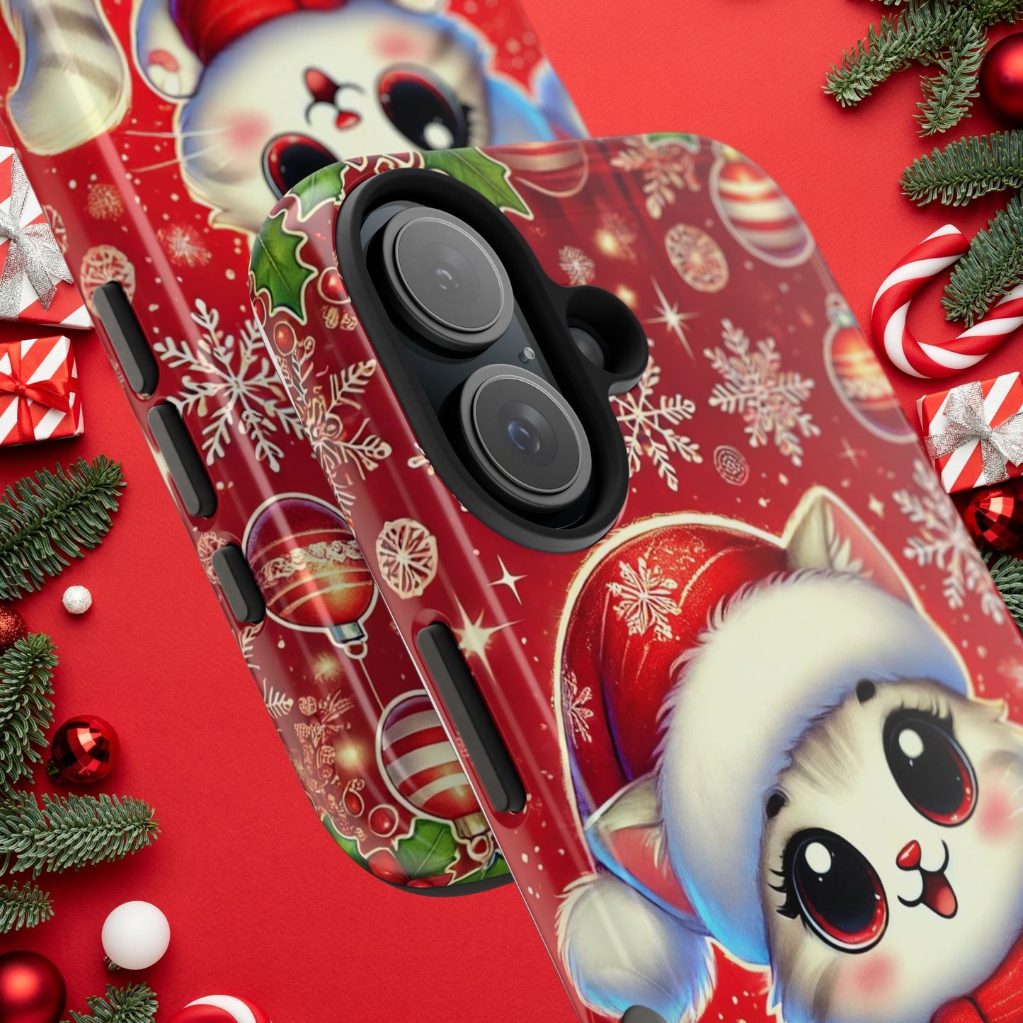 Merry Meows Wireless Charging Support Tough Case
