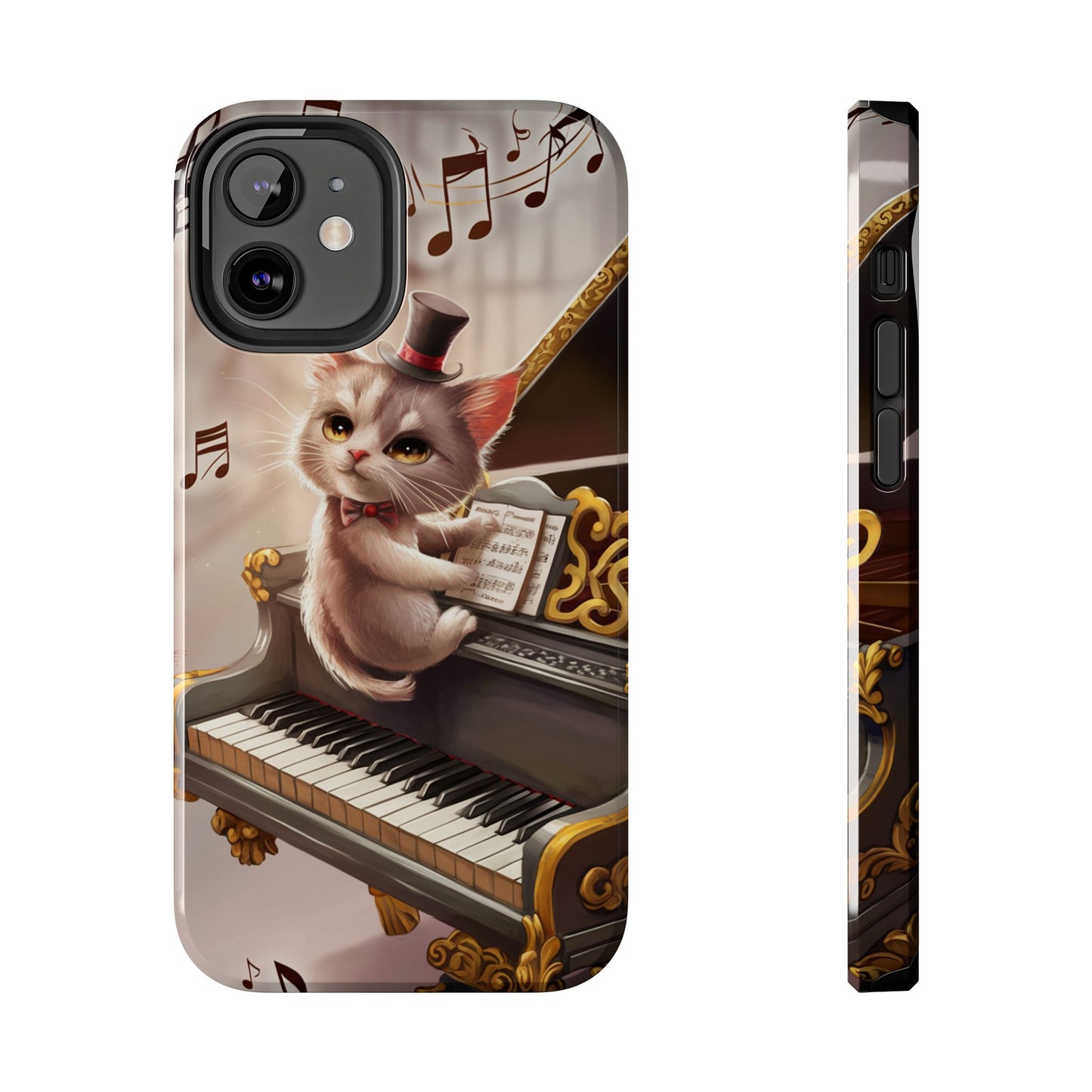 Meowsic Shield Wireless Charging Support Tough Case