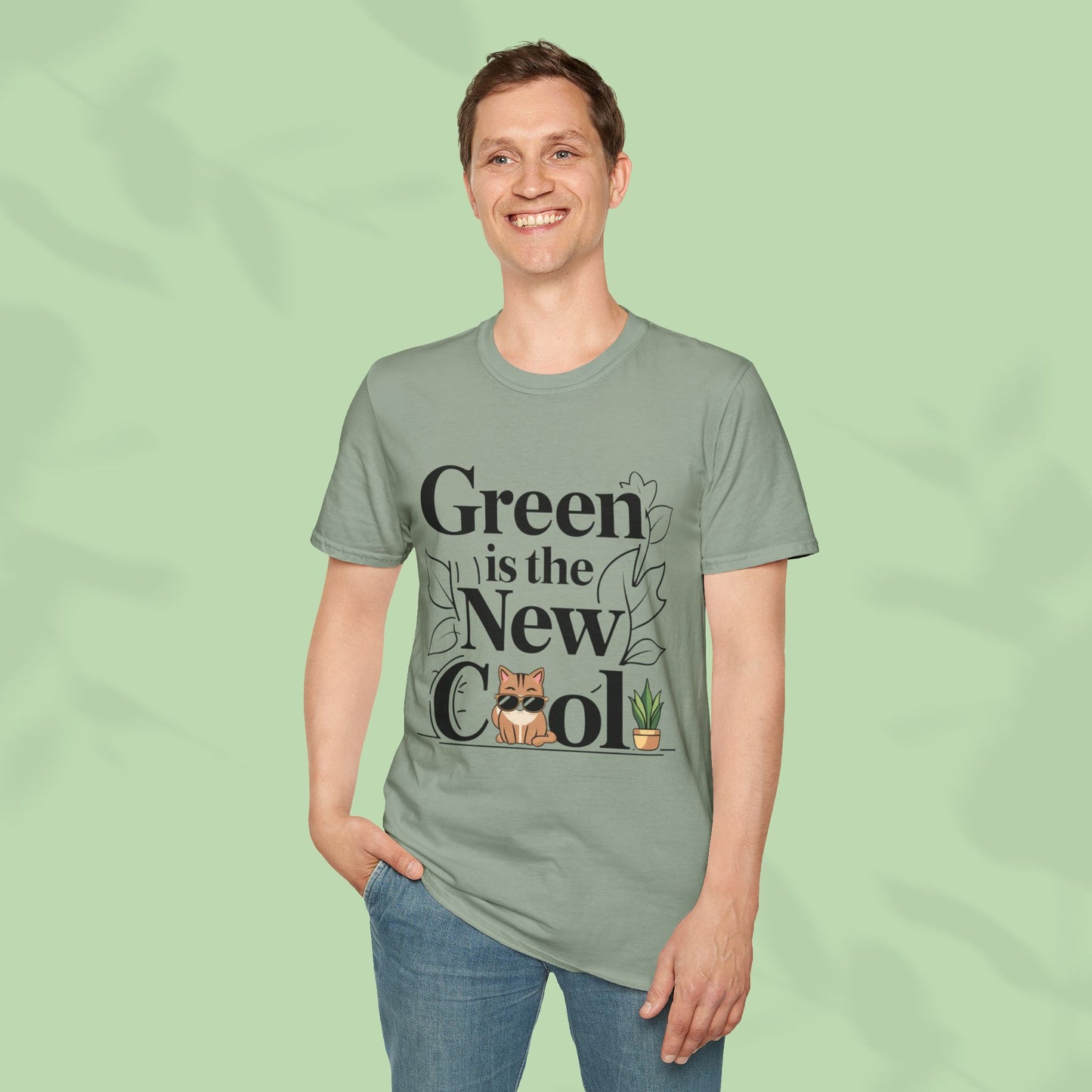 Green Is The New Cool Cotton T-Shirt