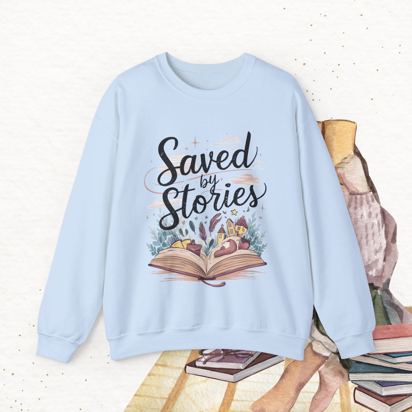 Saved By Stories Ultra Cotton Crewneck Sweatshirt