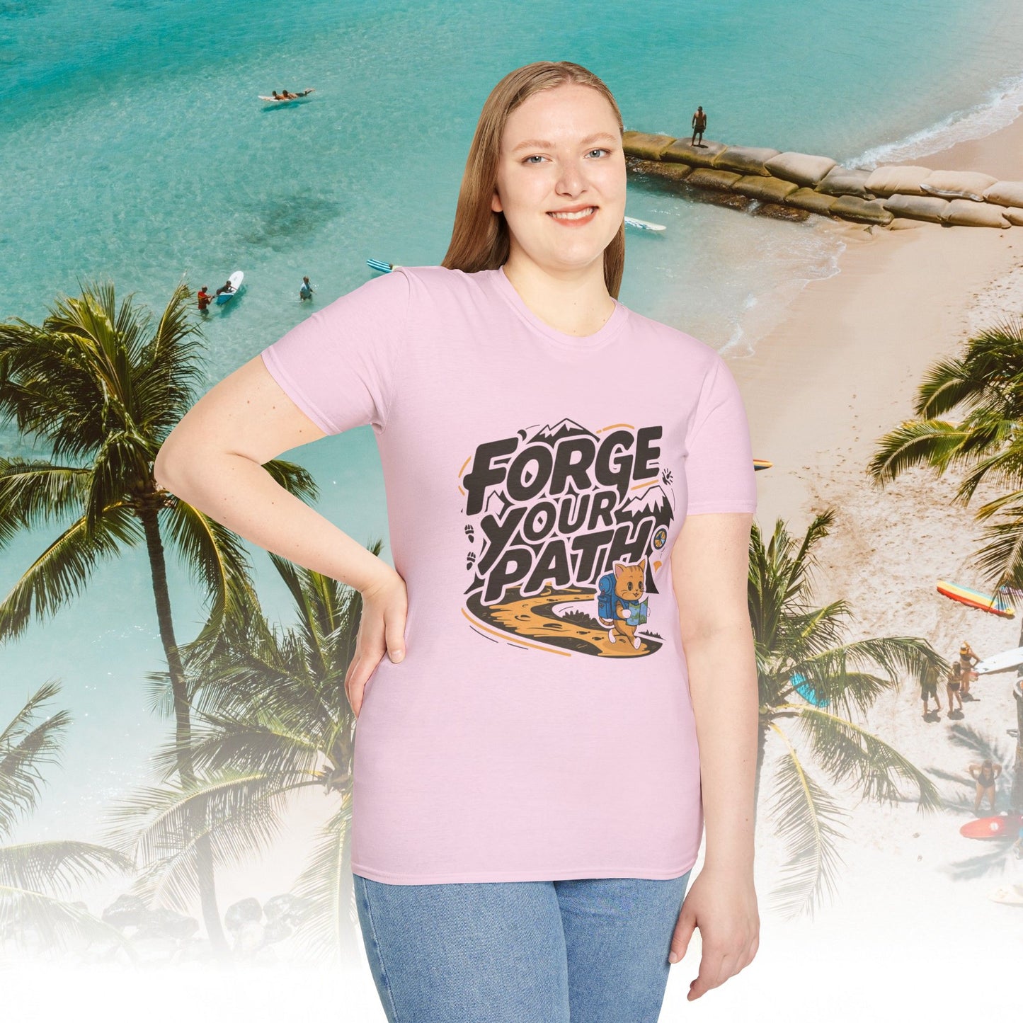 Forge Your Path Unisex Softstyle Travel Lover Cotton T-Shirts