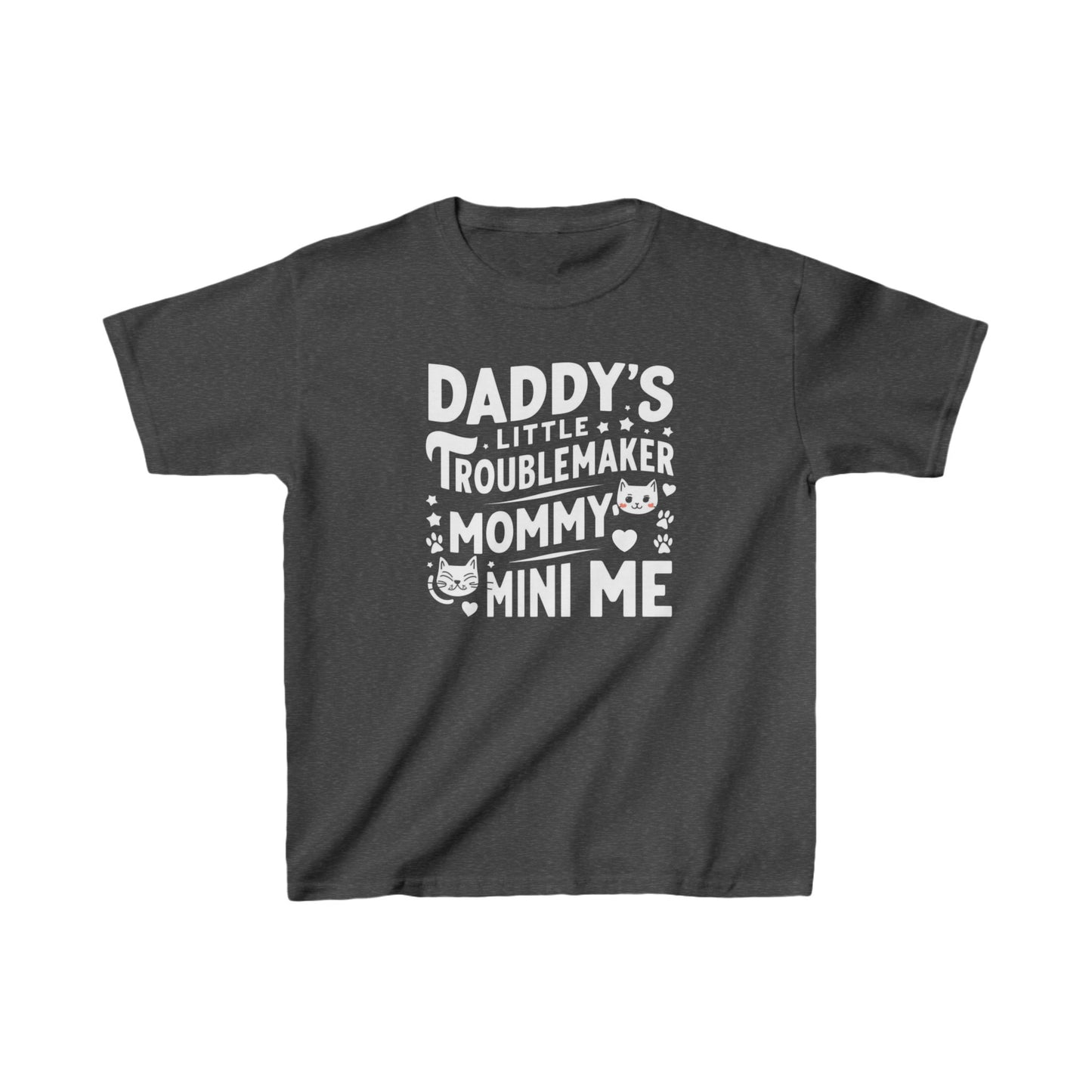 Daddy Little Troublemaker Kids Cotton T-Shirt