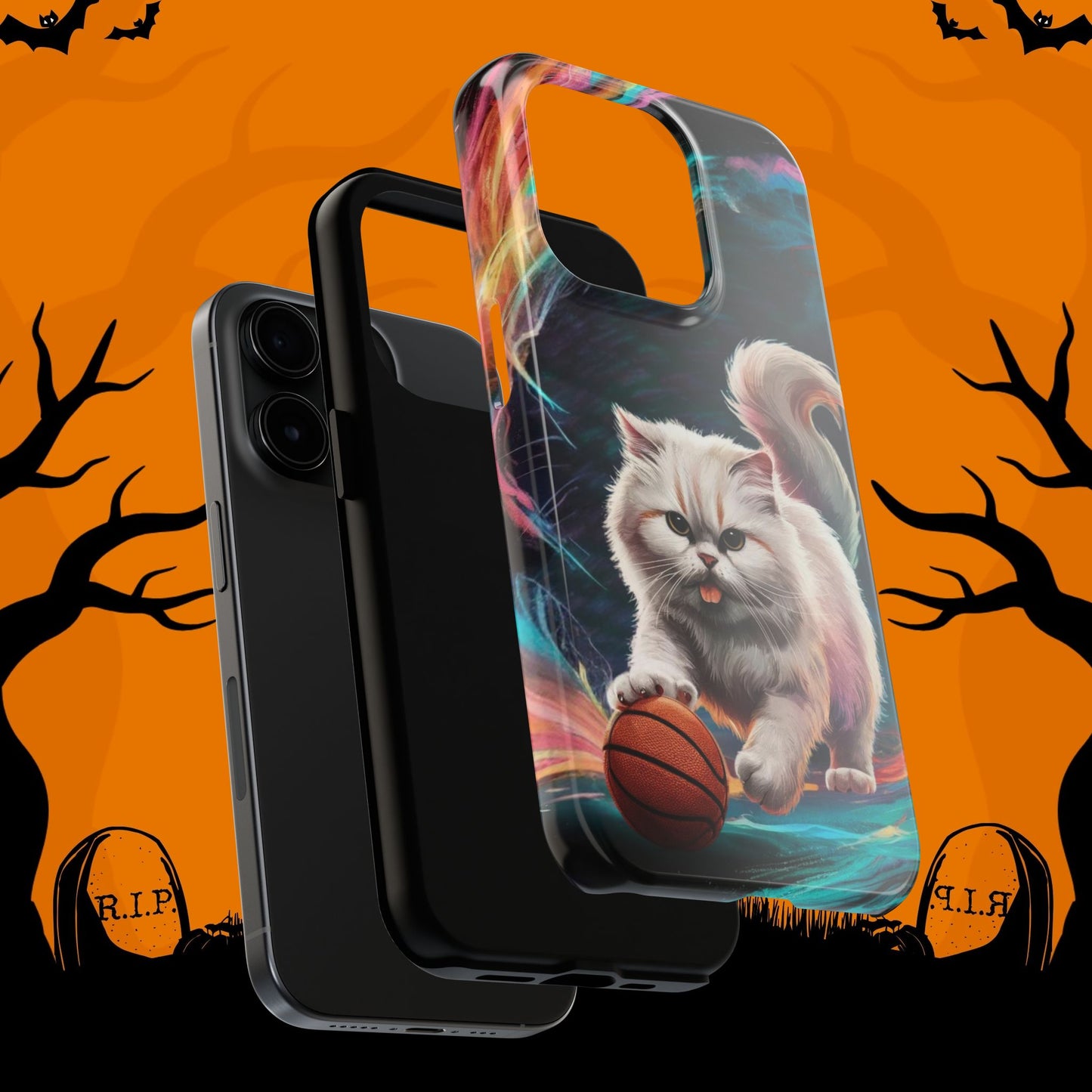Meowble Dribble Wireless Charging Support Tough Case.