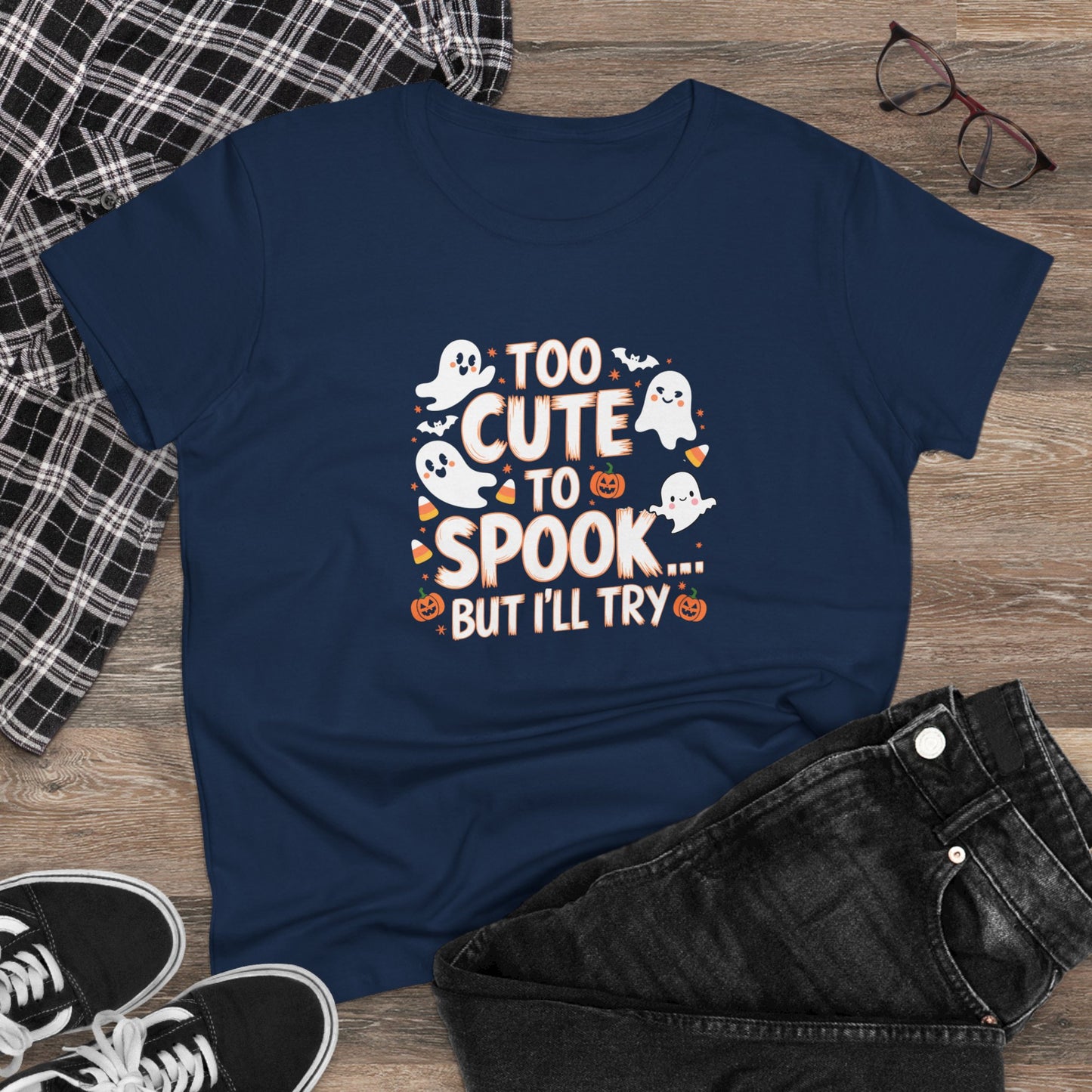 Creepy Cheers Women Cotton Tshirt