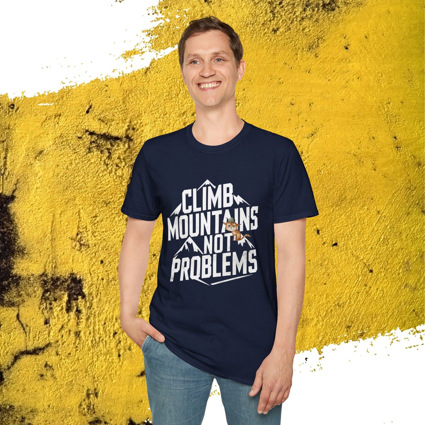 Climb Mountain Cotton Men T-Shirt