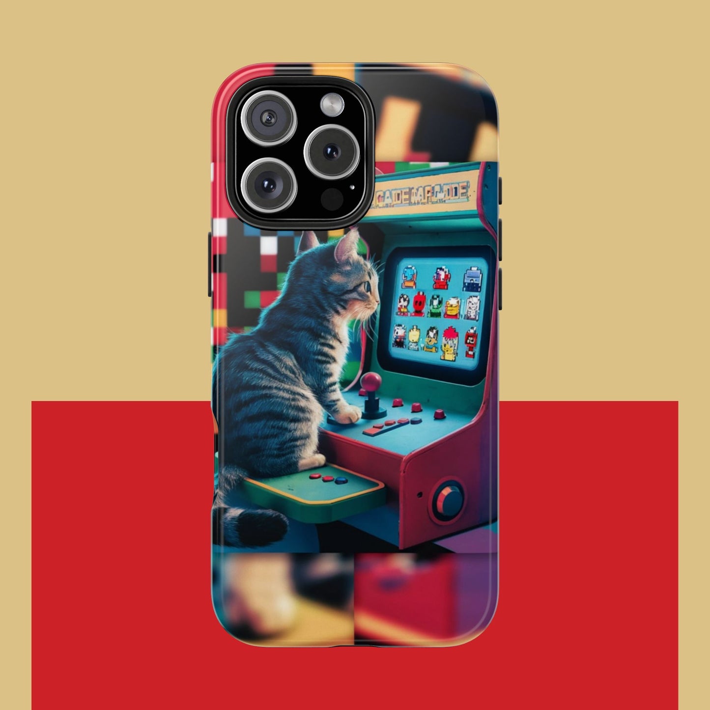 Meowstalgia Wireless Charging Support Tough Case.