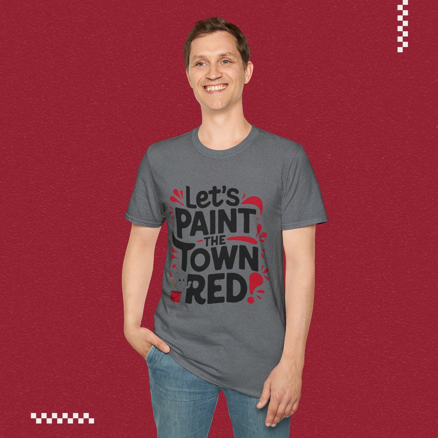 Let Paint Town Red Idiom Cotton T-Shirt
