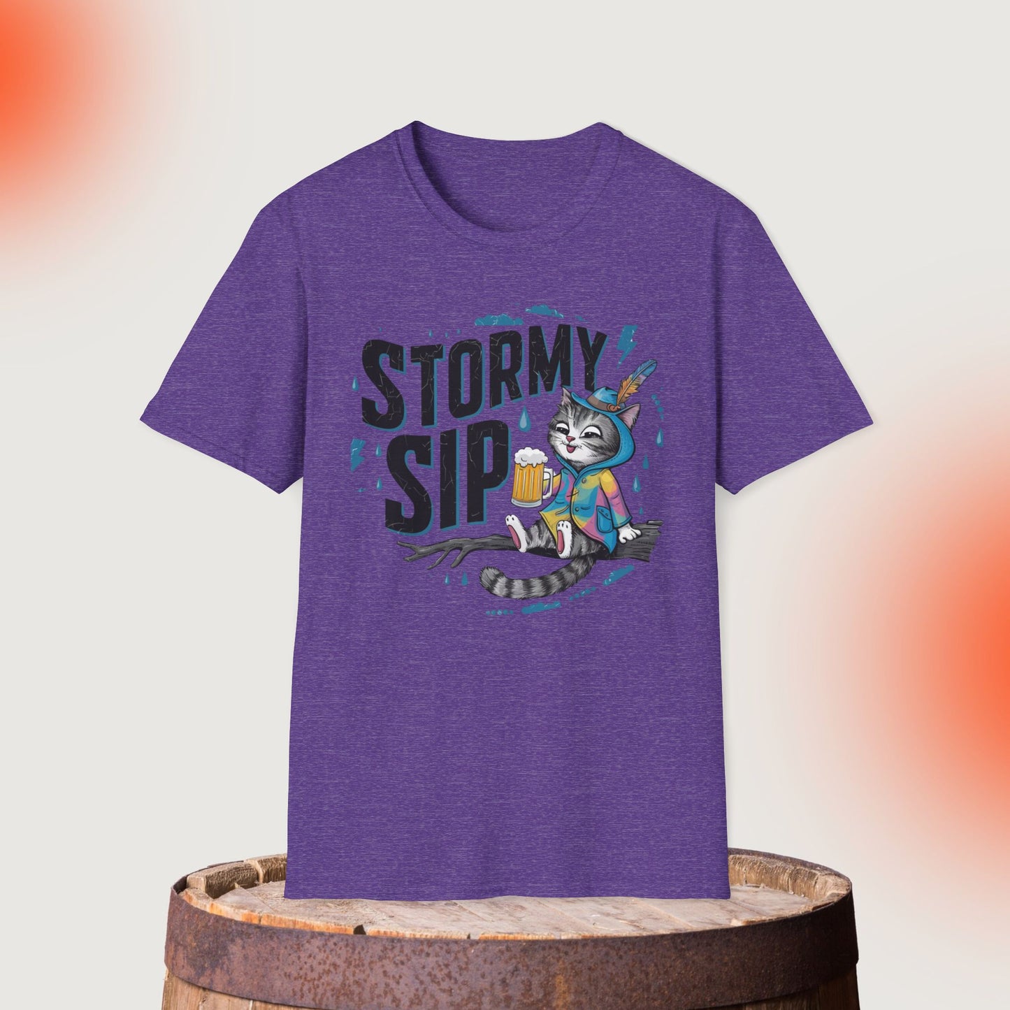 Stormy Sip Cotton Men Tshirt