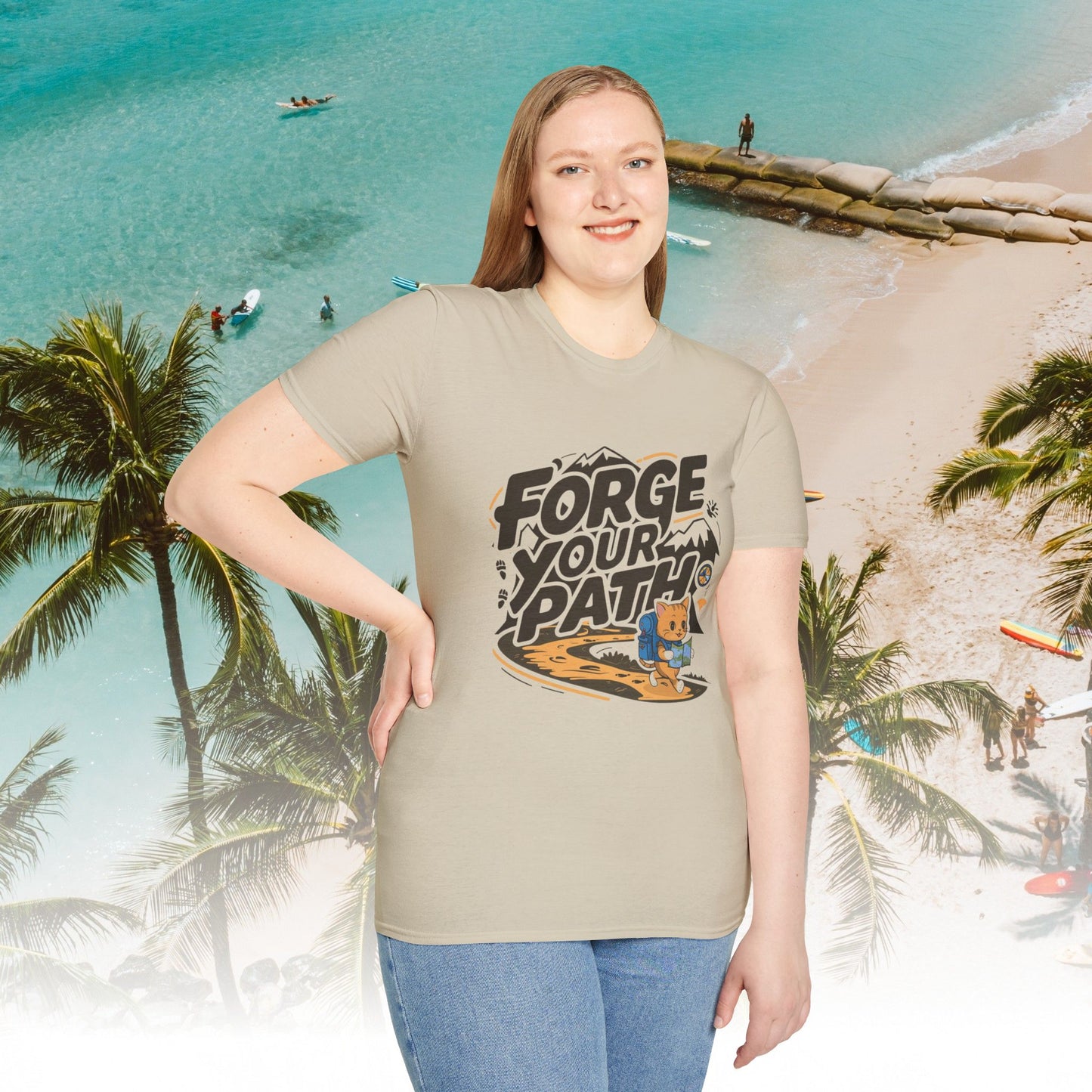 Forge Your Path Unisex Softstyle Travel Lover Cotton T-Shirts