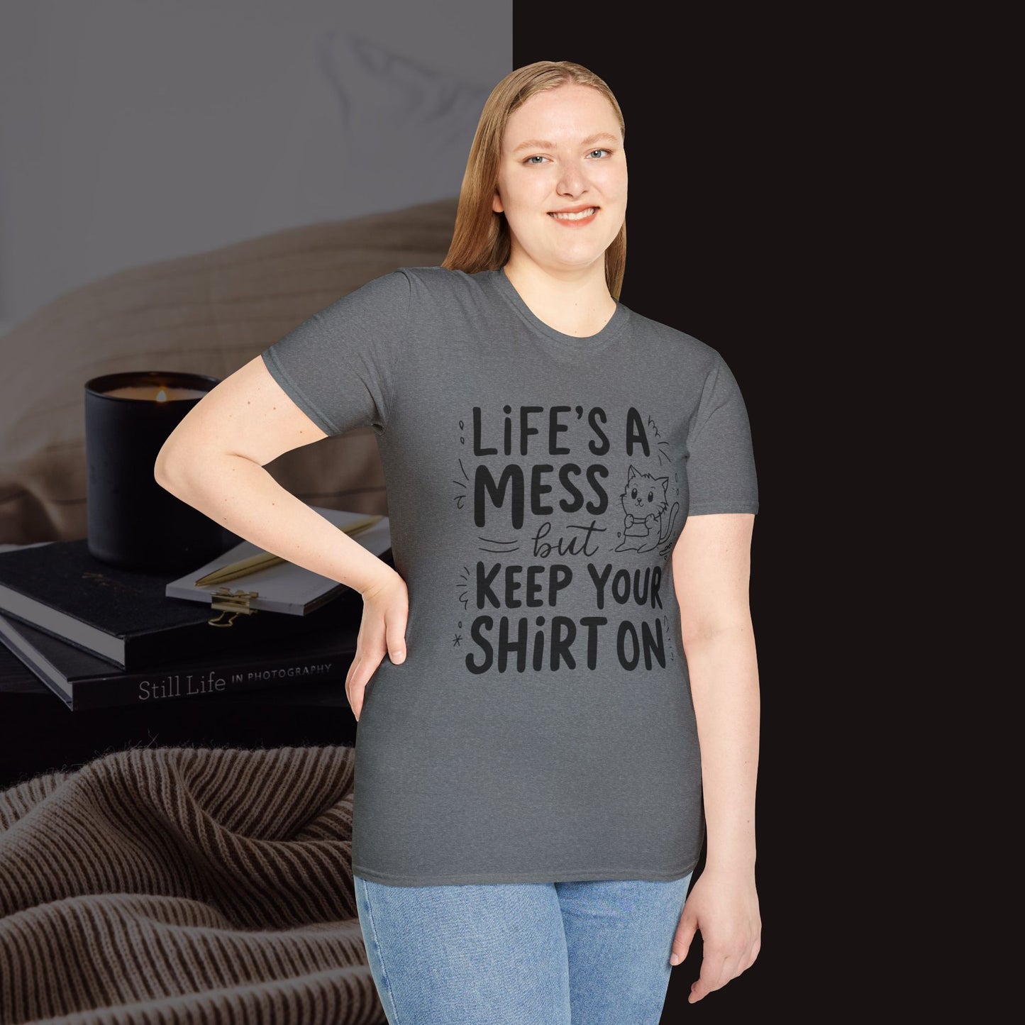 Life Messy Cotton T-Shirt