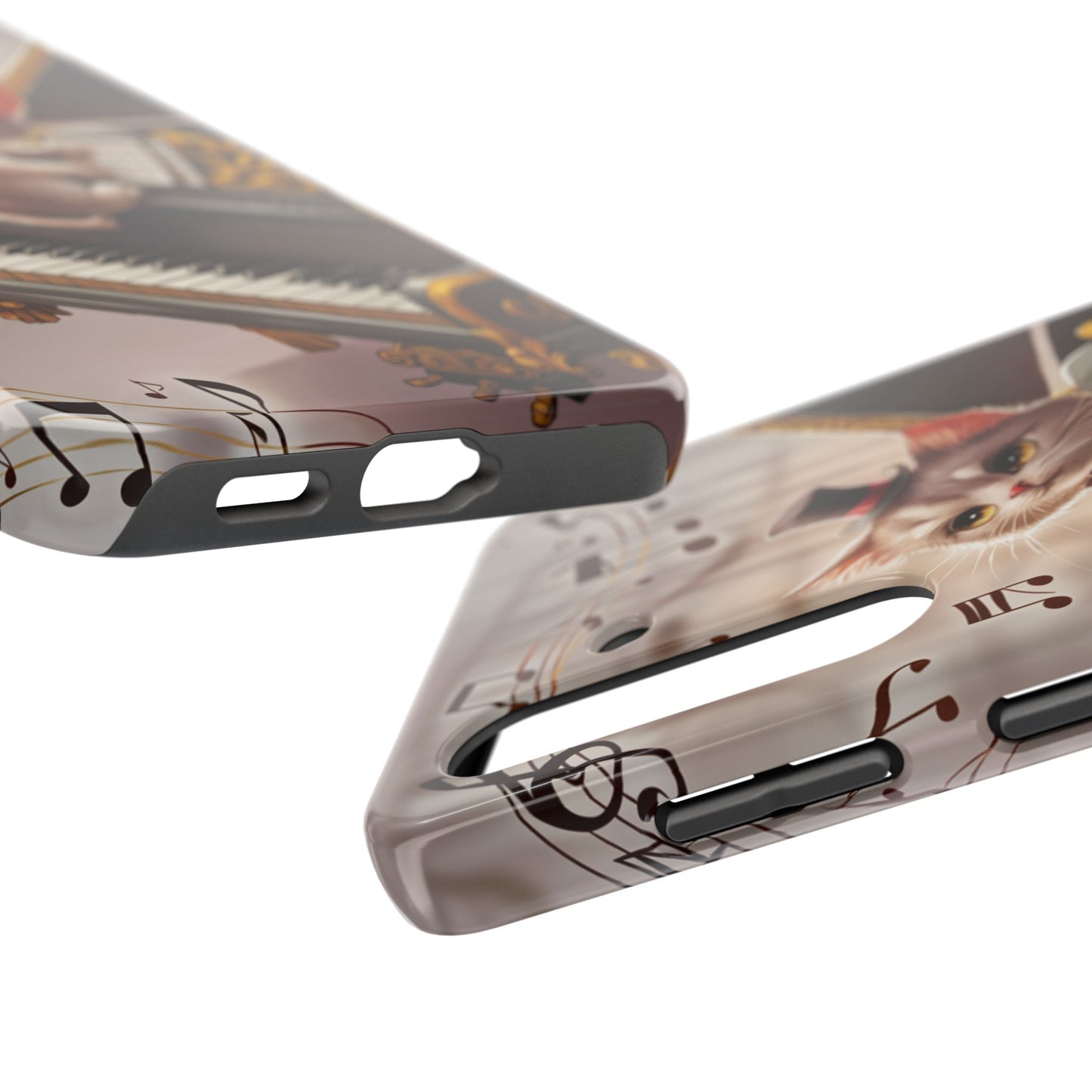 Meowsic Shield Wireless Charging Support Tough Case