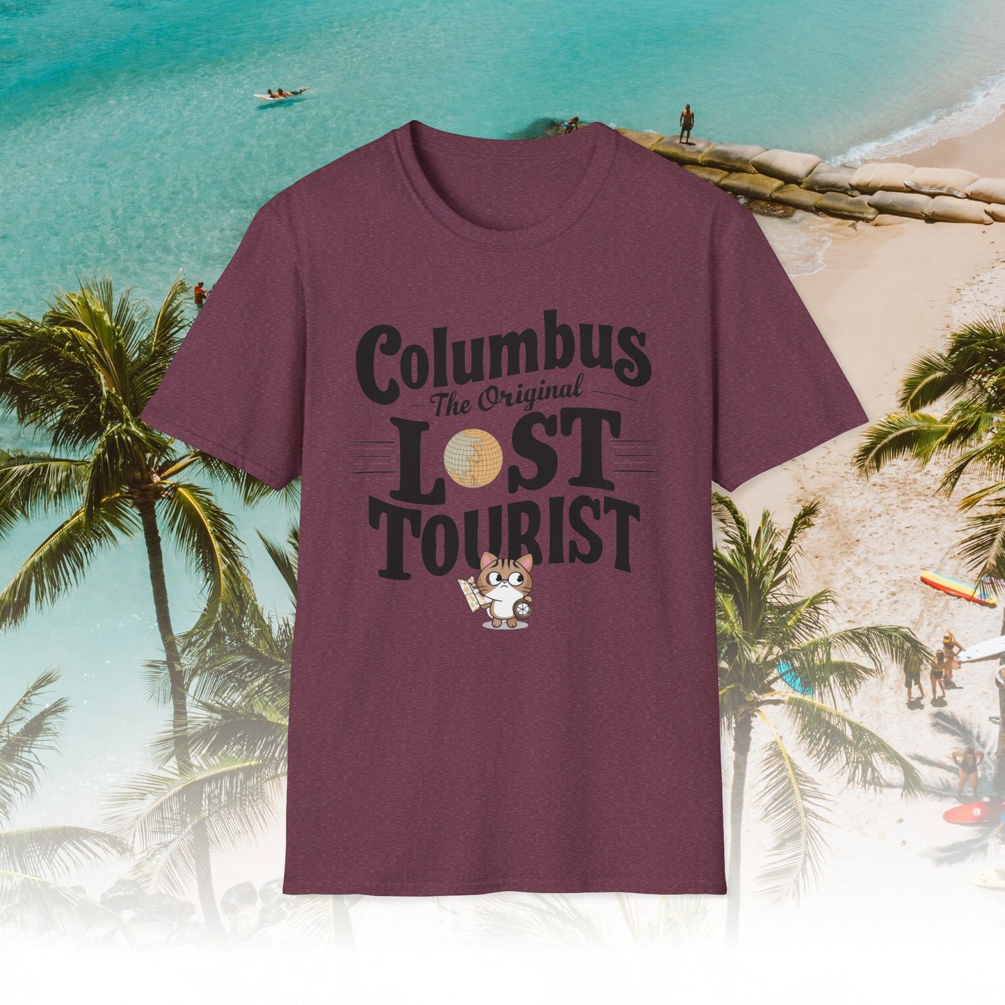Columbus The Original Lost Tourist Cotton Men Tshirt