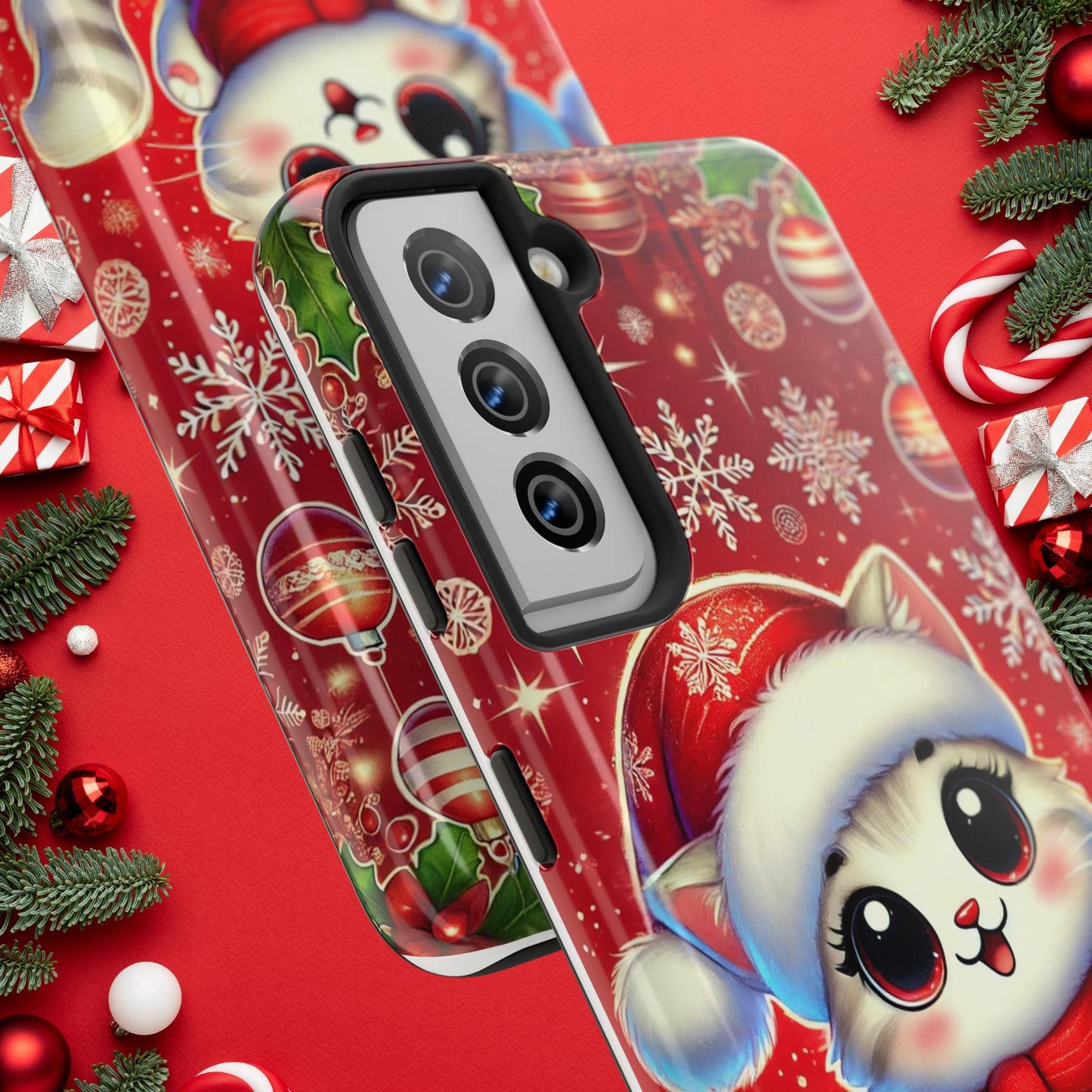Merry Meows Wireless Charging Support Tough Case