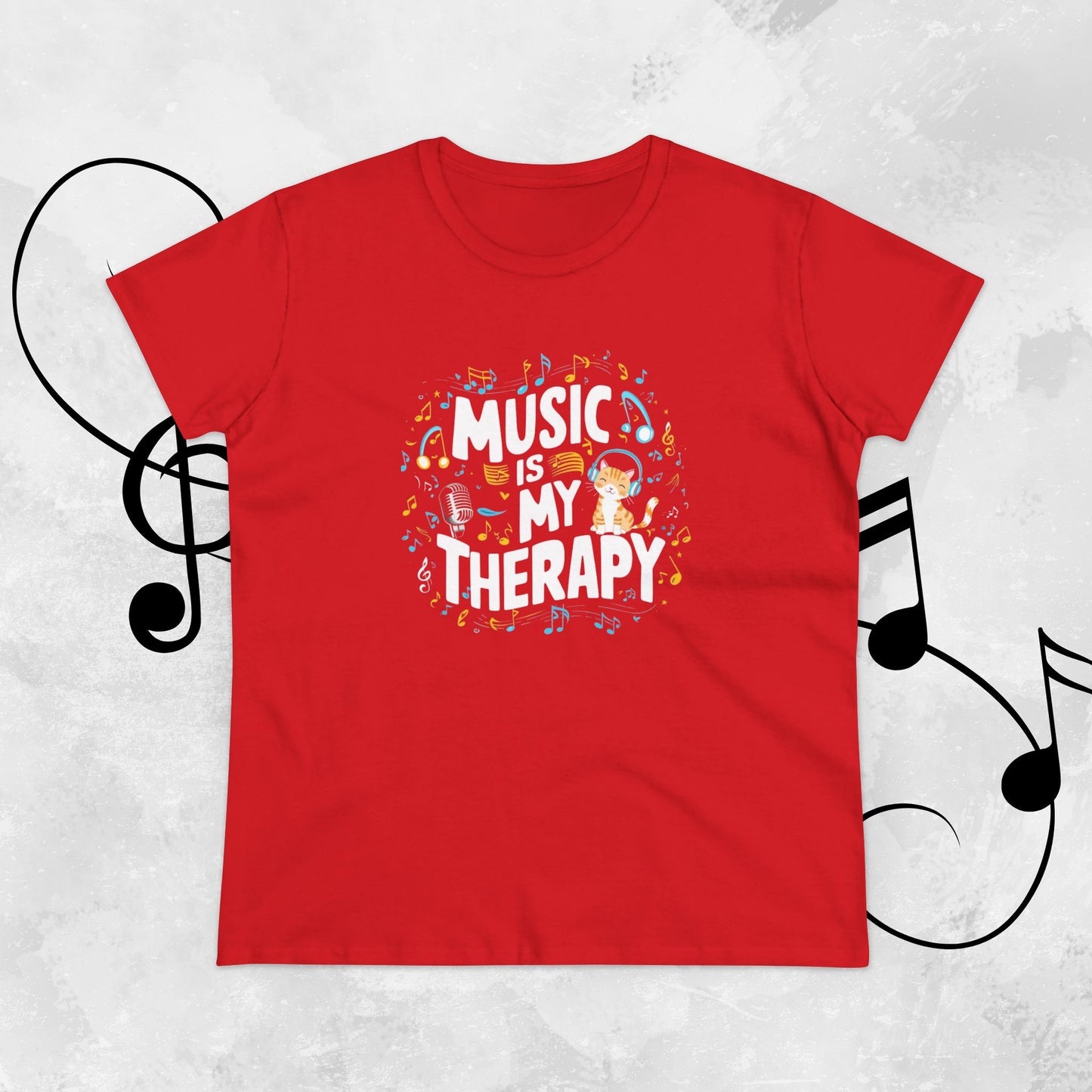 Music Is My Therapy Women Tshirts