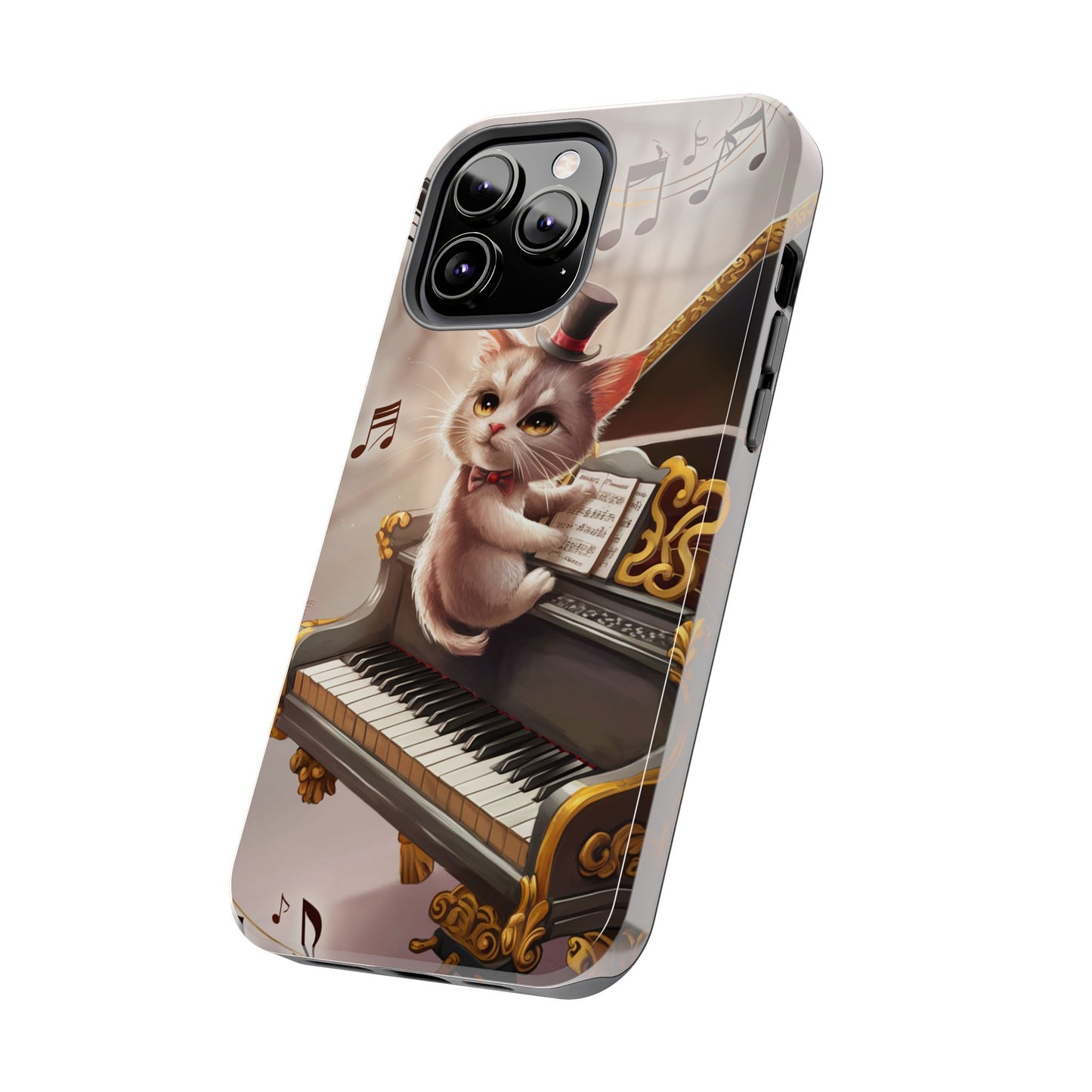 Meowsic Shield Wireless Charging Support Tough Case