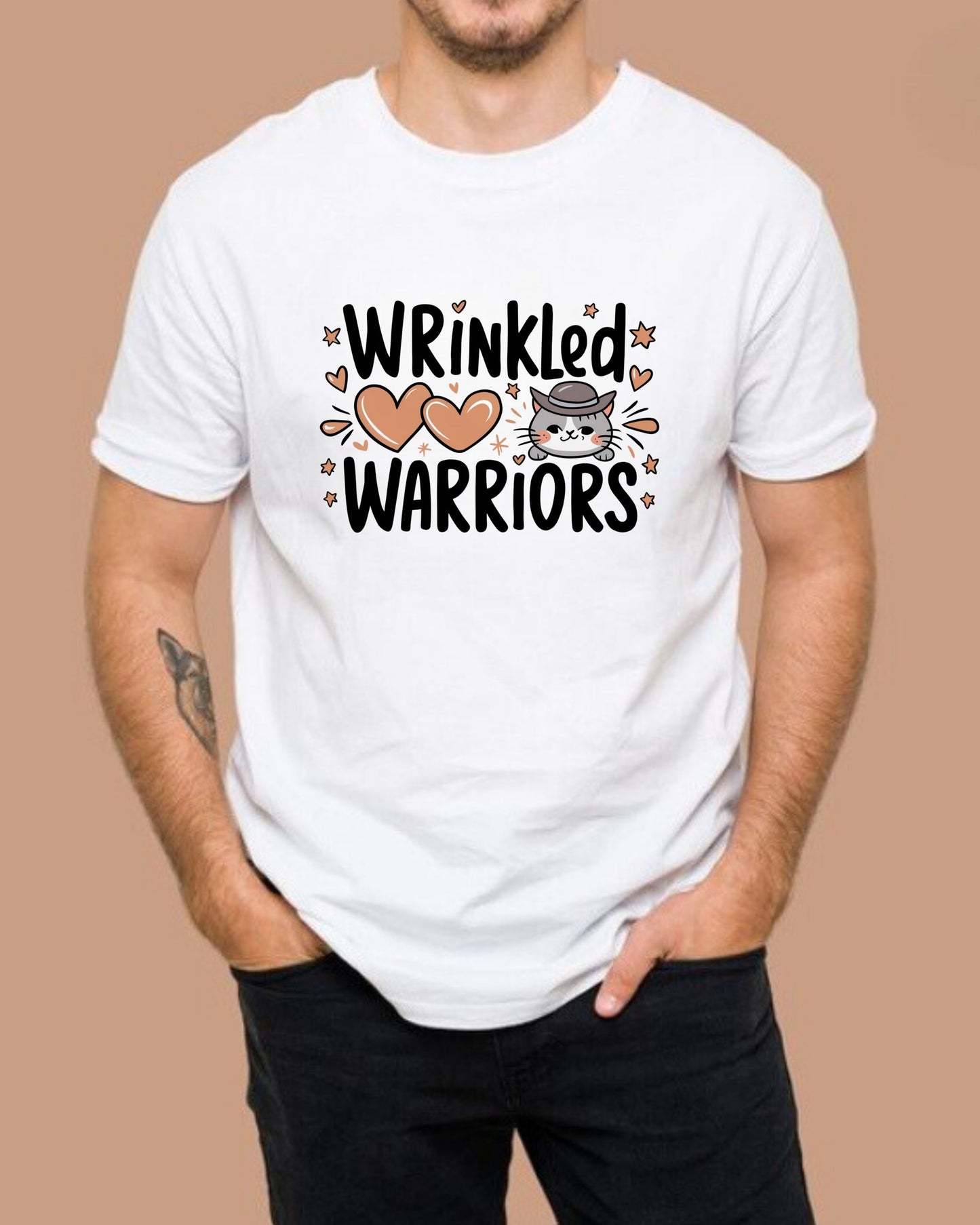 Wrinkled Warrior Cotton Tshirt