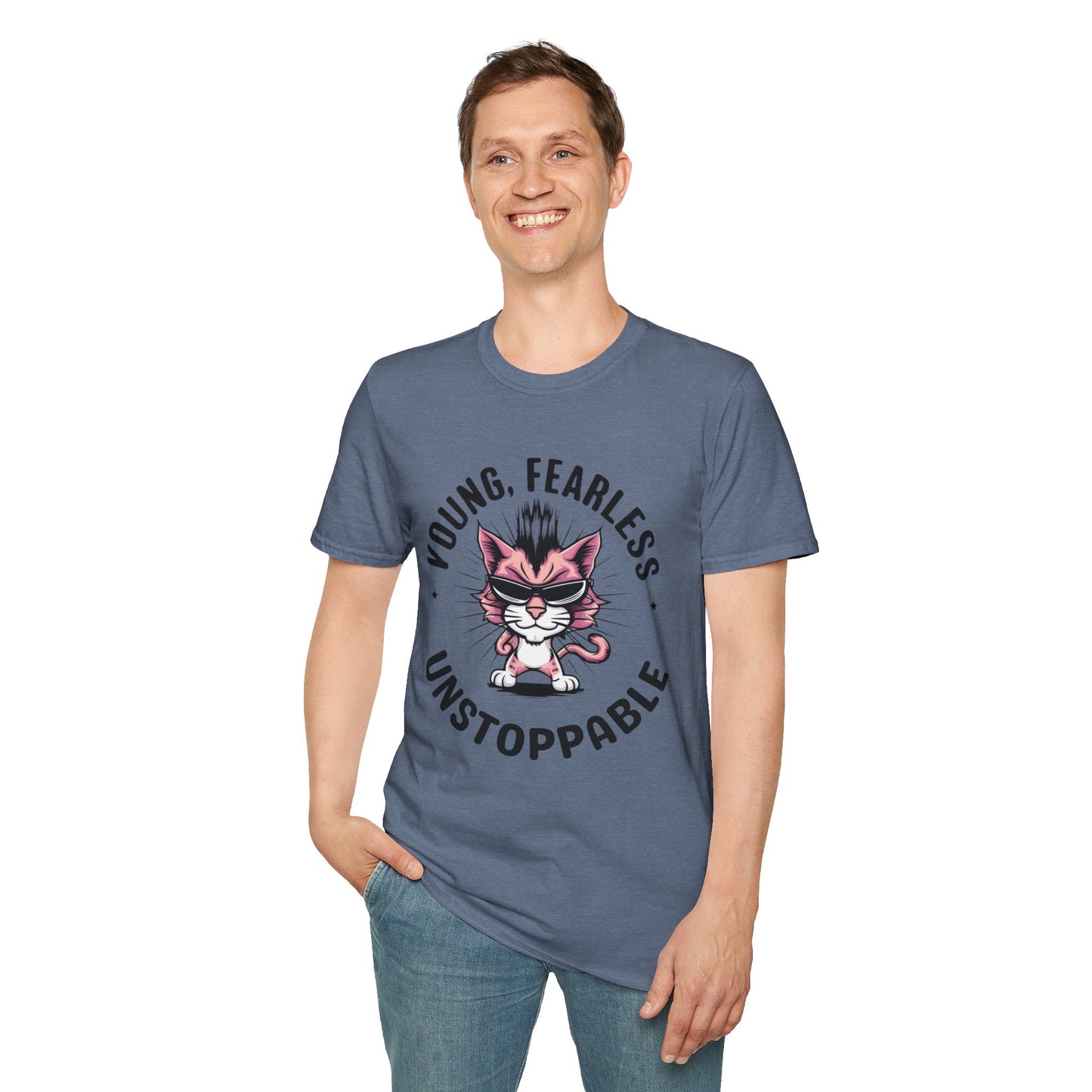 Young Fearless Unstoppable Cotton Men Tee