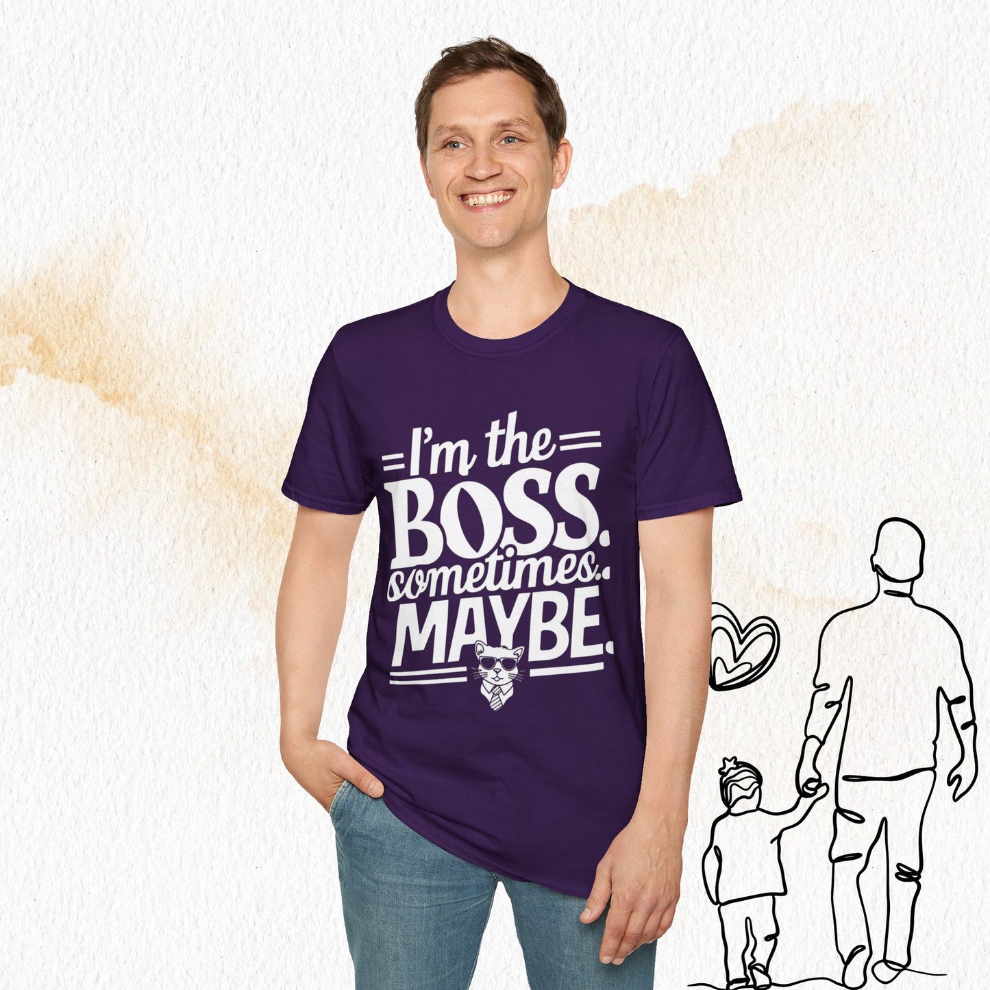 I am Boss Sometime I May Be Cotton Men Tshirt