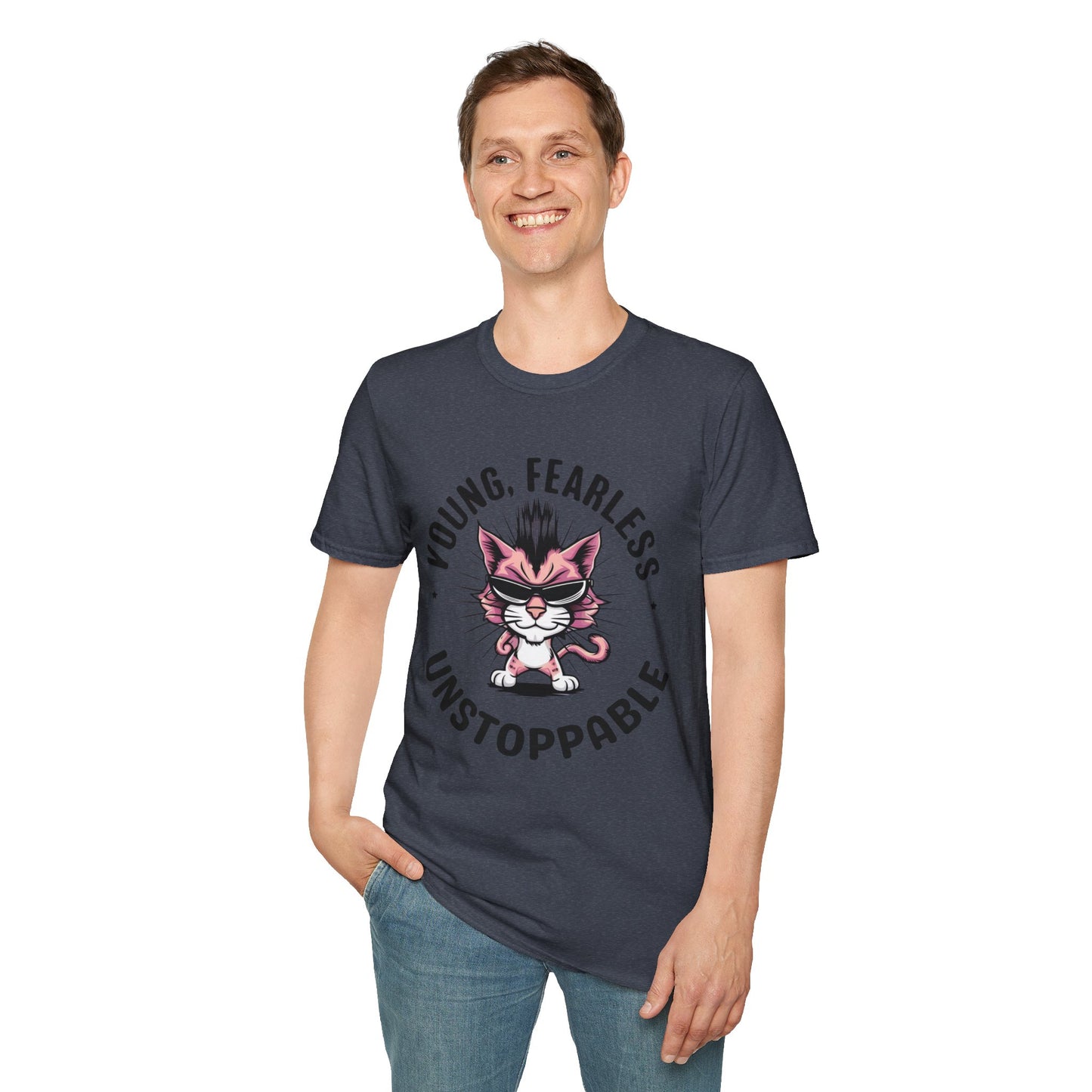 Young Fearless Unstoppable Cotton Men Tee